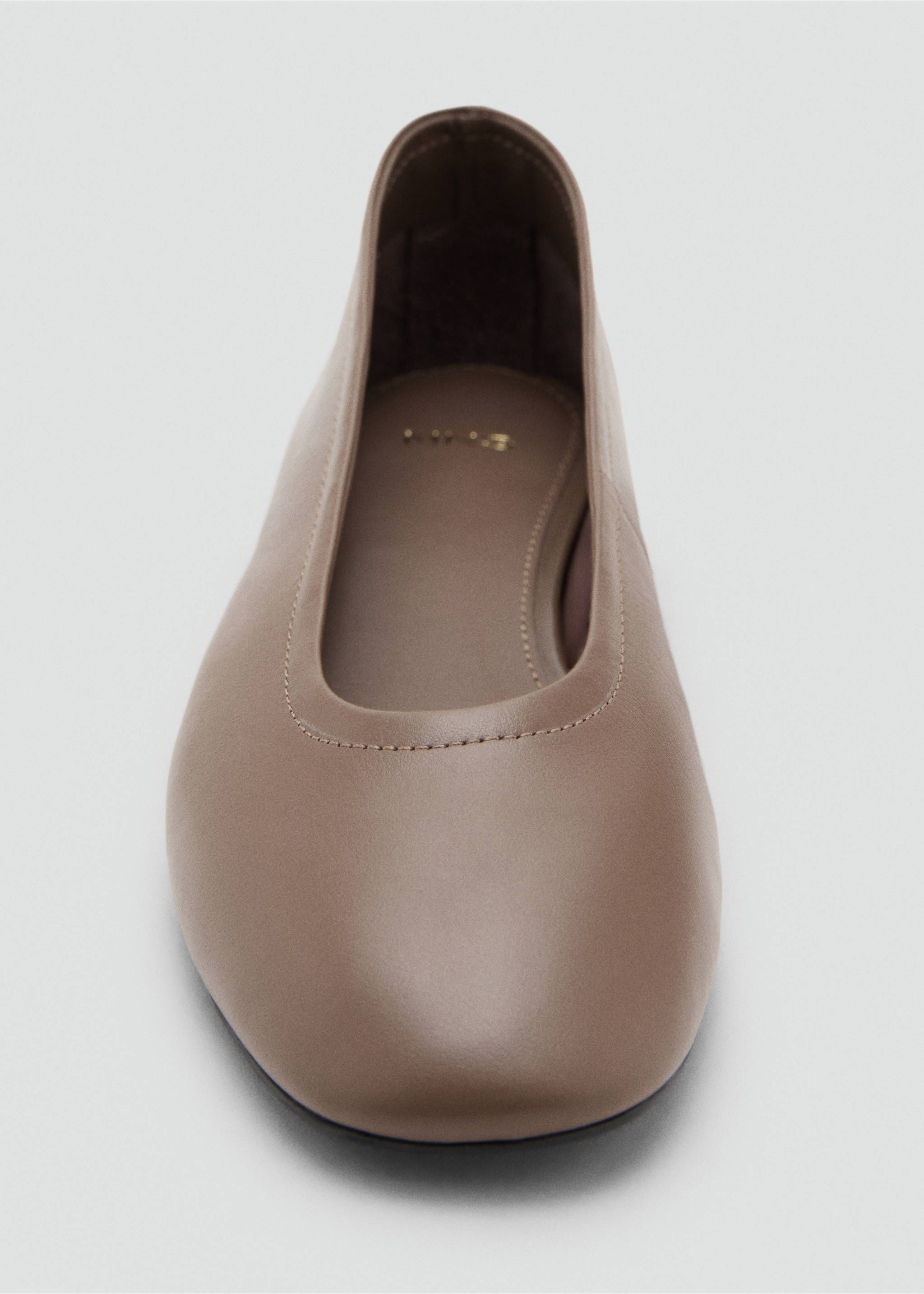 Leather flat shoes - Details of the article 2, Light/Pastel Brown. Ref: 27071251-00.