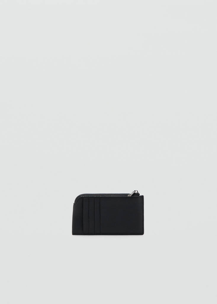 Faux-leather purse — Black