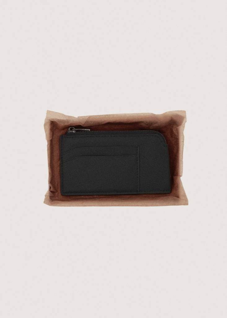 Faux-leather purse — Black