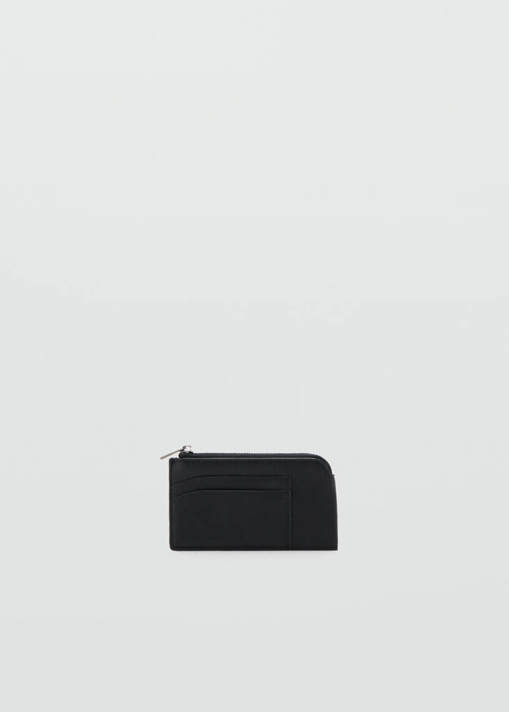 Faux-leather purse — Black