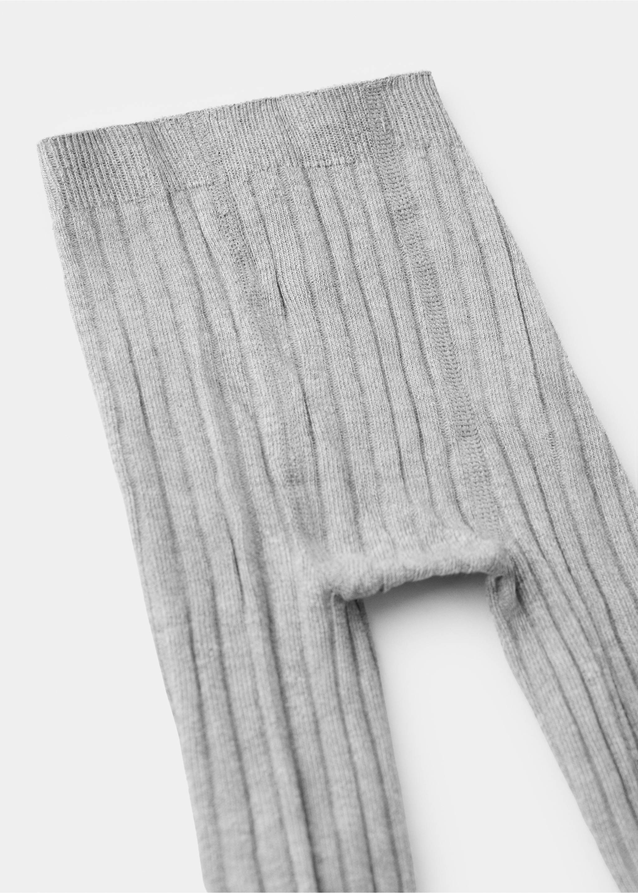Ribbed tights - Details of the article 8, Medium Heather Grey. Ref: 27071253-00.