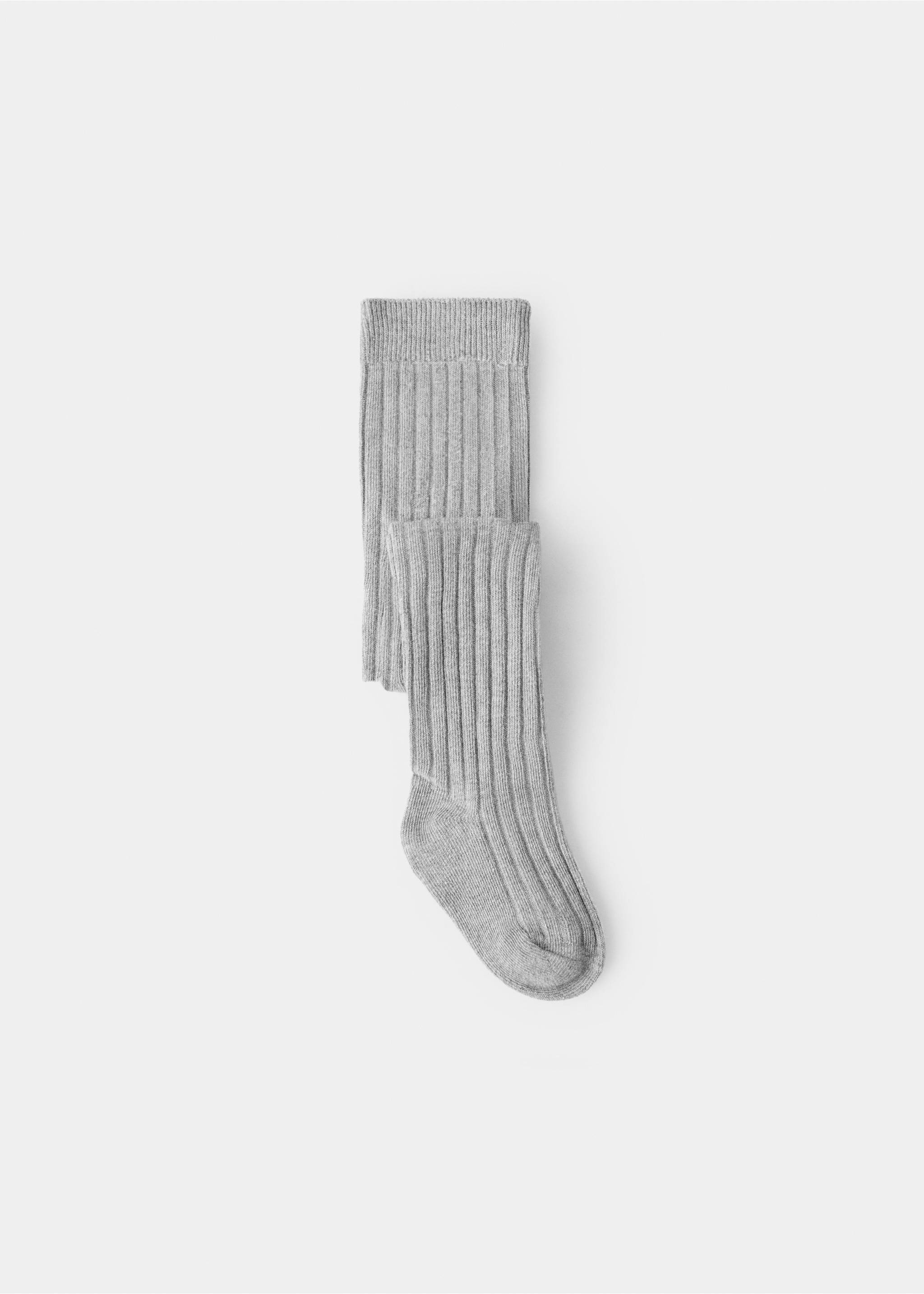 Ribbed tights - Article without model, Medium Heather Grey. Ref: 27071253-00.