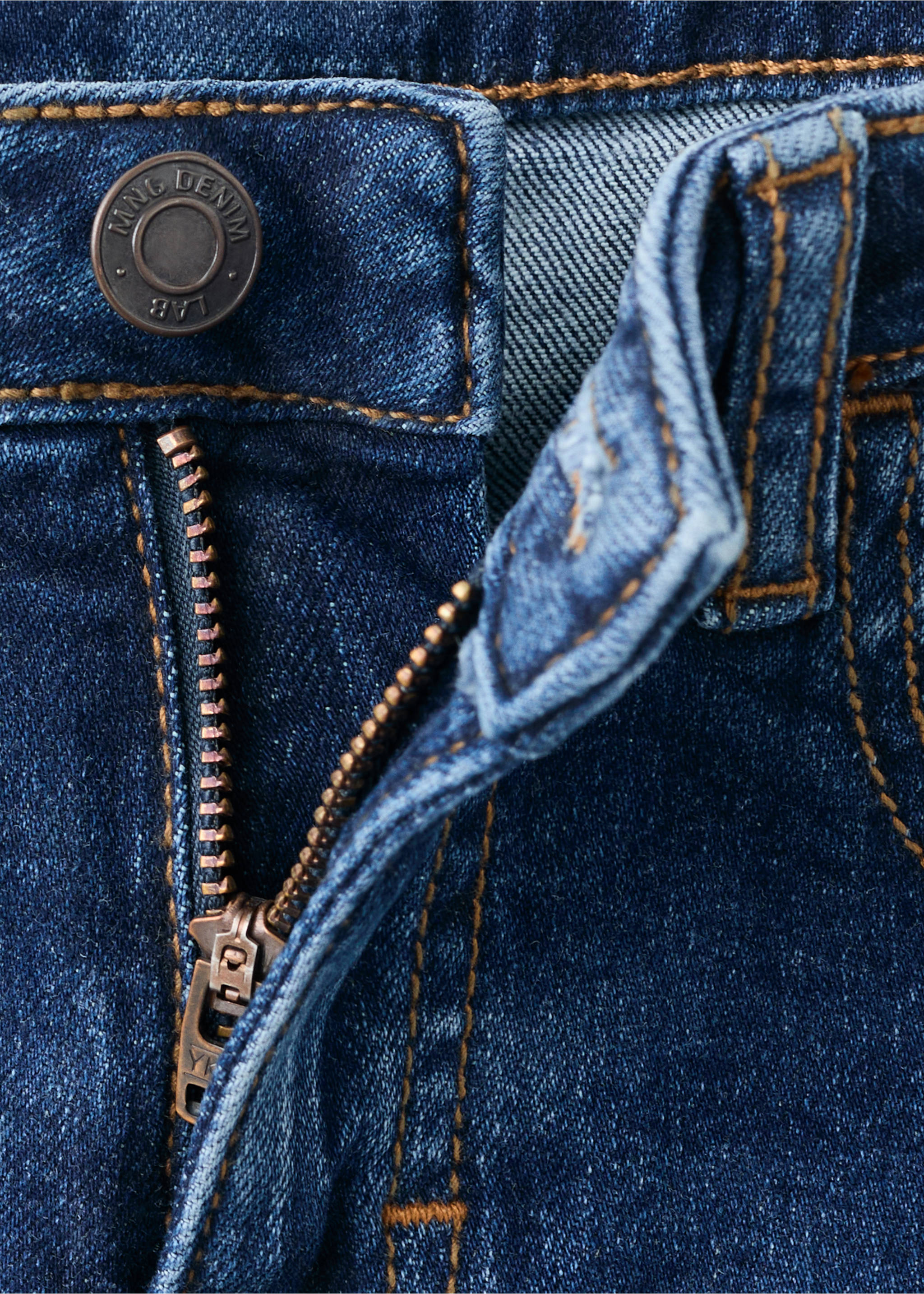 Jeans slim tiro medio - Detalle del artículo 8, Azul oscuro. Ref: 27071259-00.