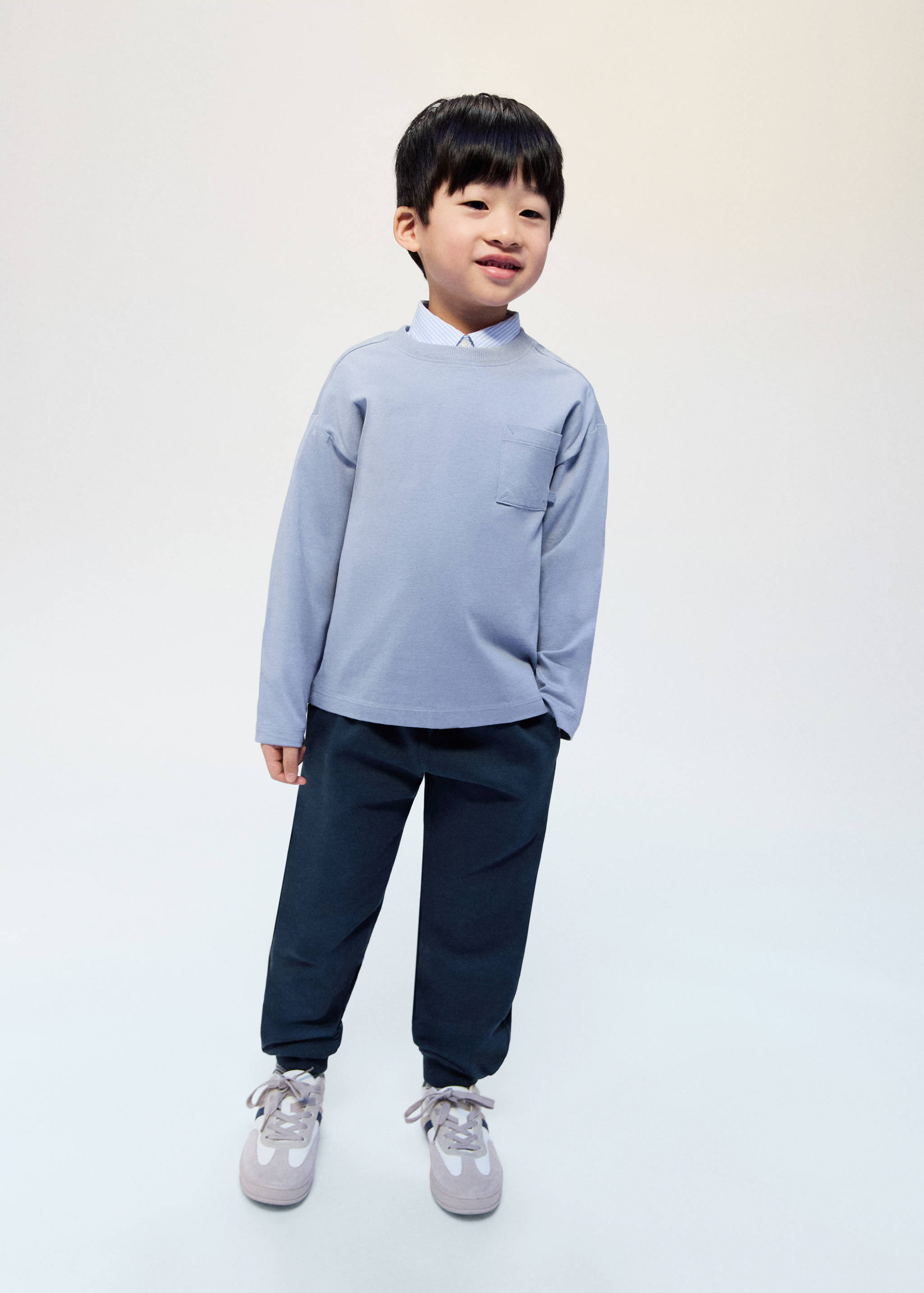 Cotton jogger-style trousers - General plane