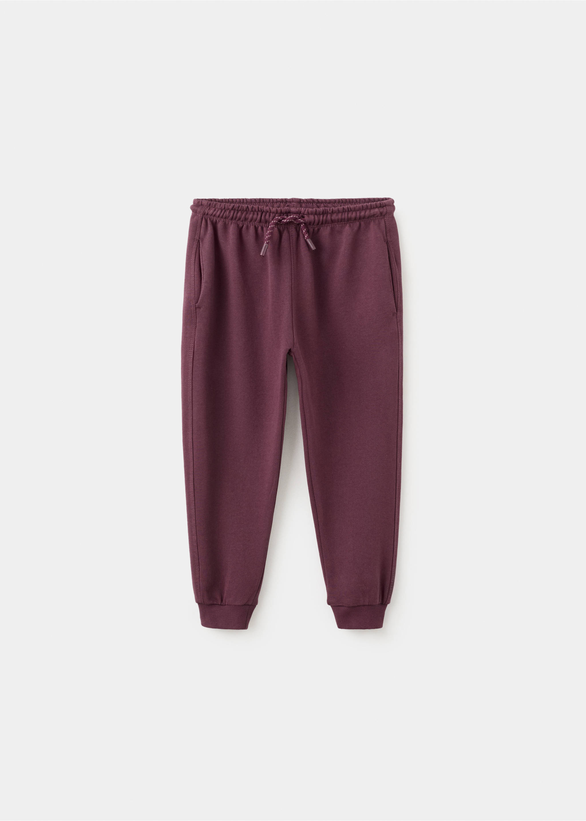 Cotton jogger-style trousers - Article without model, Wine. Ref: 27071260-00.