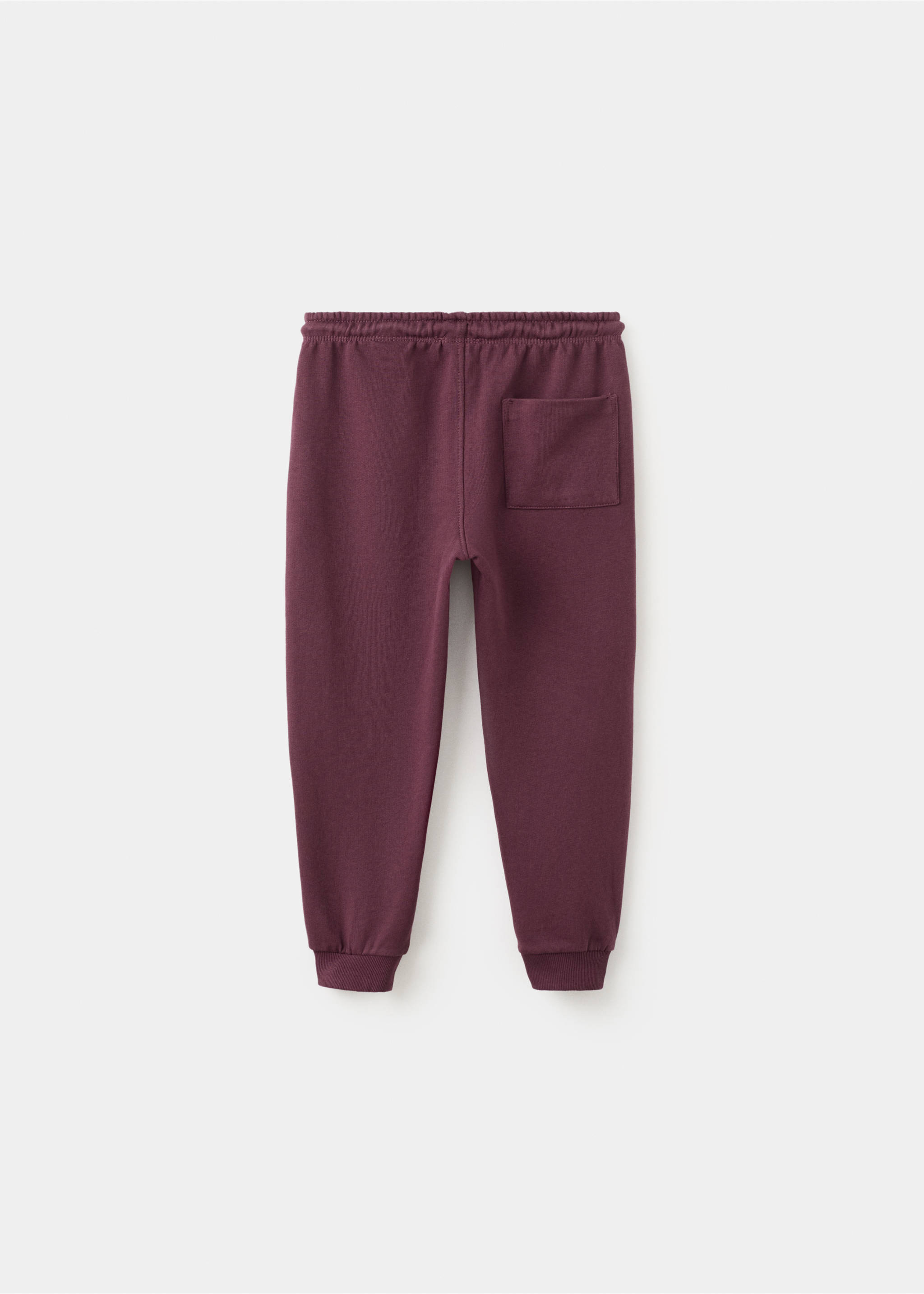 Cotton jogger-style trousers - Reverse of the article, Wine. Ref: 27071260-00.