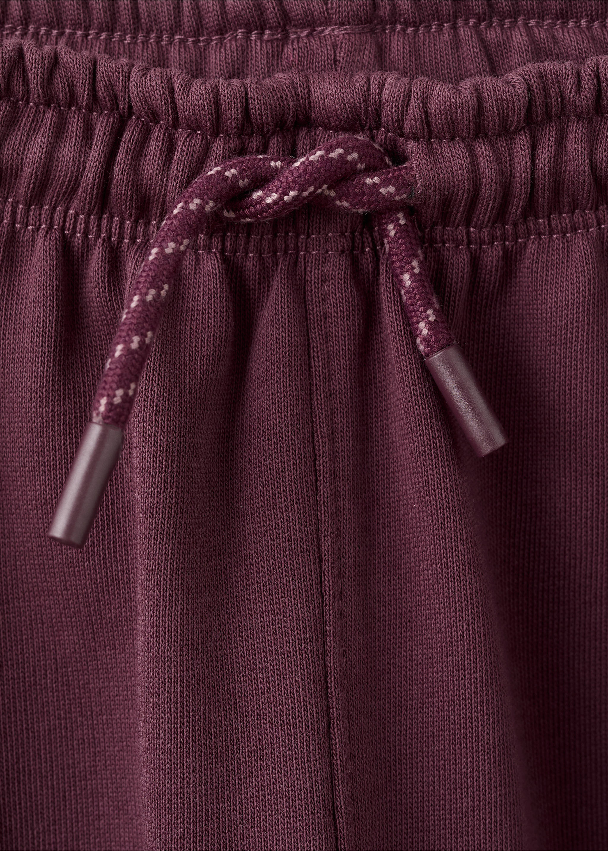Cotton jogger-style trousers - Details of the article 8, Wine. Ref: 27071260-00.