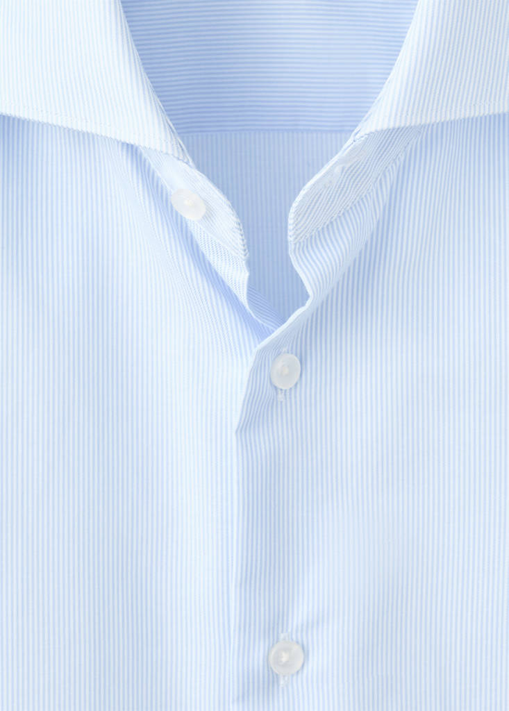 Slim fit thousand striped suit shirt — Sky Blue
