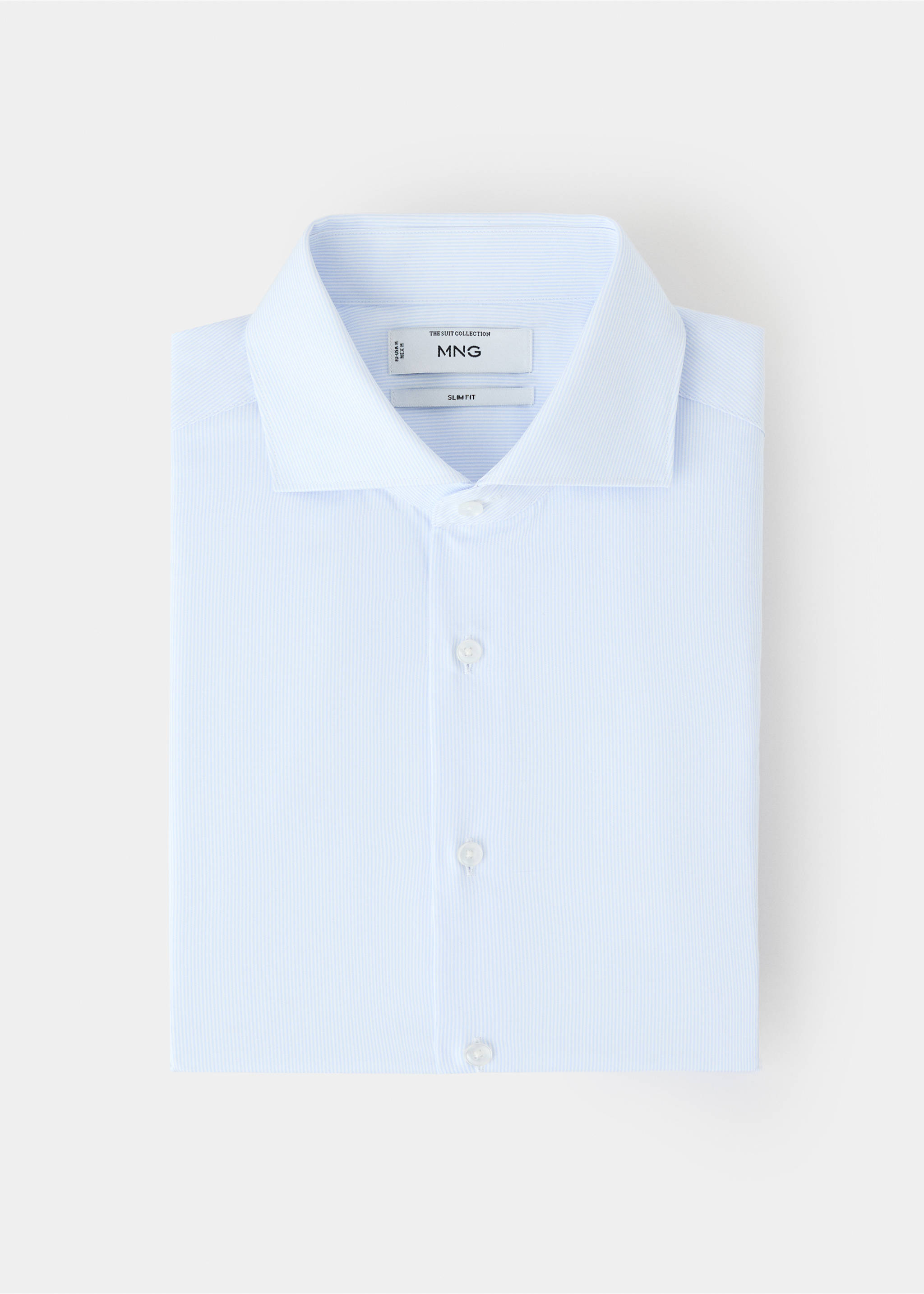 修身款式千道条纹西装衬衫 - null, 天蓝. Ref: 27071261-00.