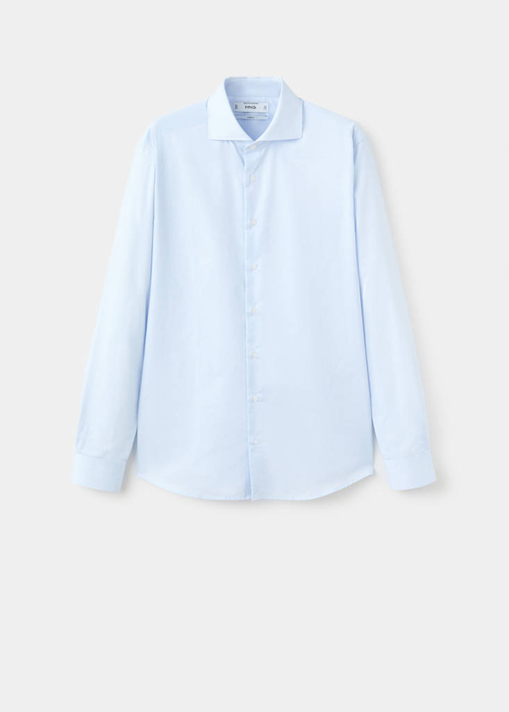 Slim fit thousand striped suit shirt — Sky Blue