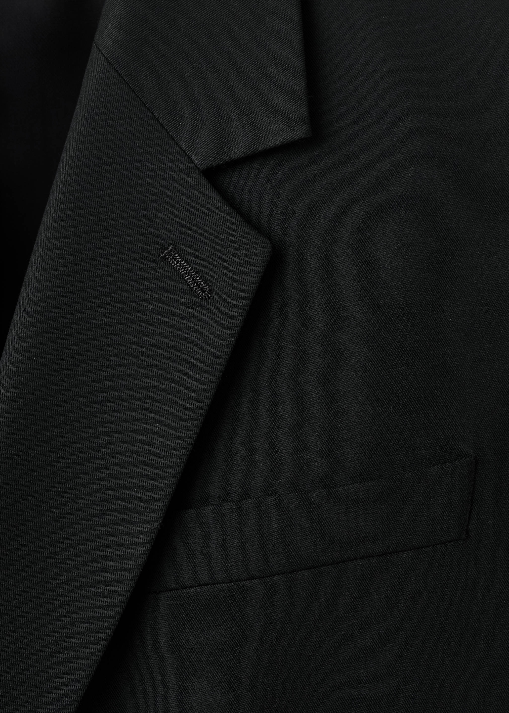Veste de costume Boston coupe regular croisée - Détail de l'article 8, Noir. Ref: 27071262-00.