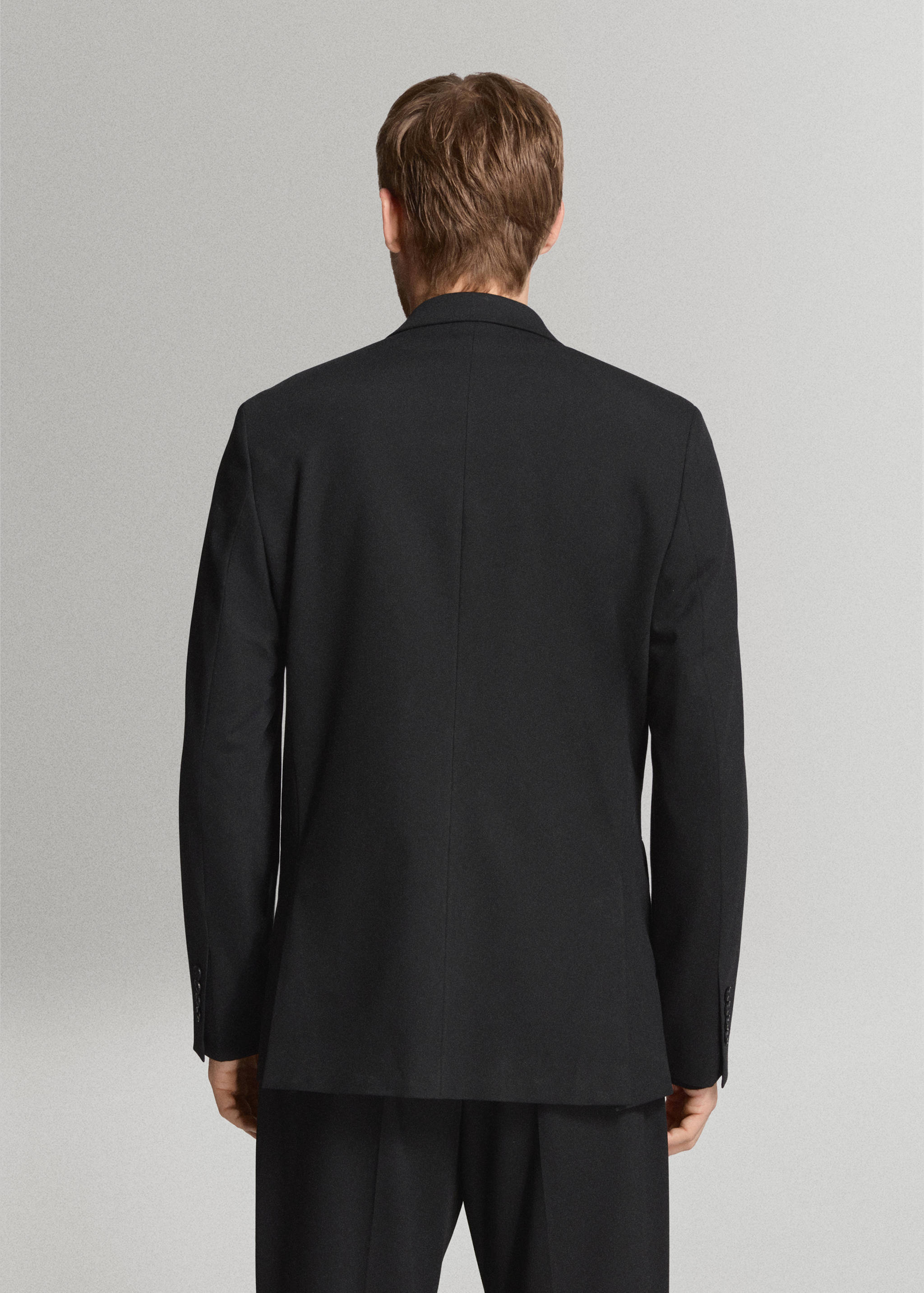 Boston regular-fit double-breasted suit jacket - Reverse of the article