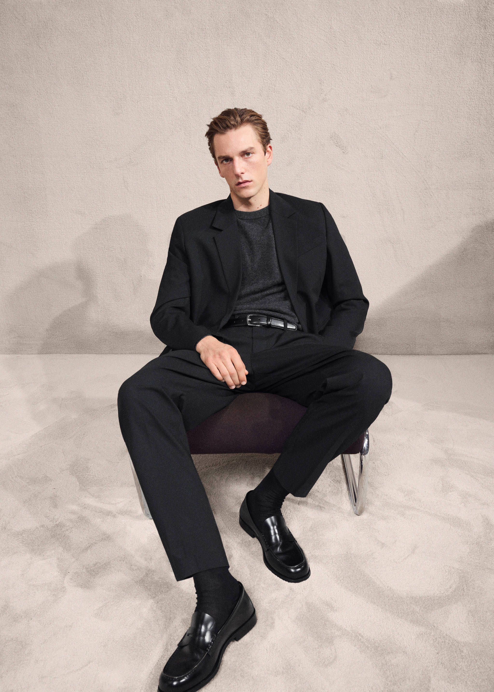 Boston regular-fit double-breasted suit jacket - Details of the article 5