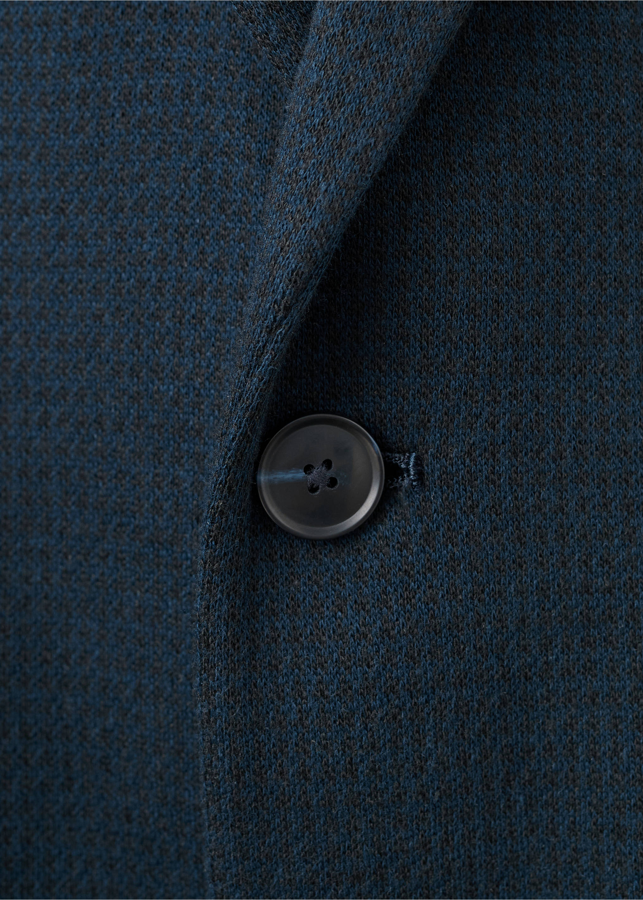 Blazer mikrostruktur slim fit - Rincian barang 8, Biru laut. Ref: 27071263-00.