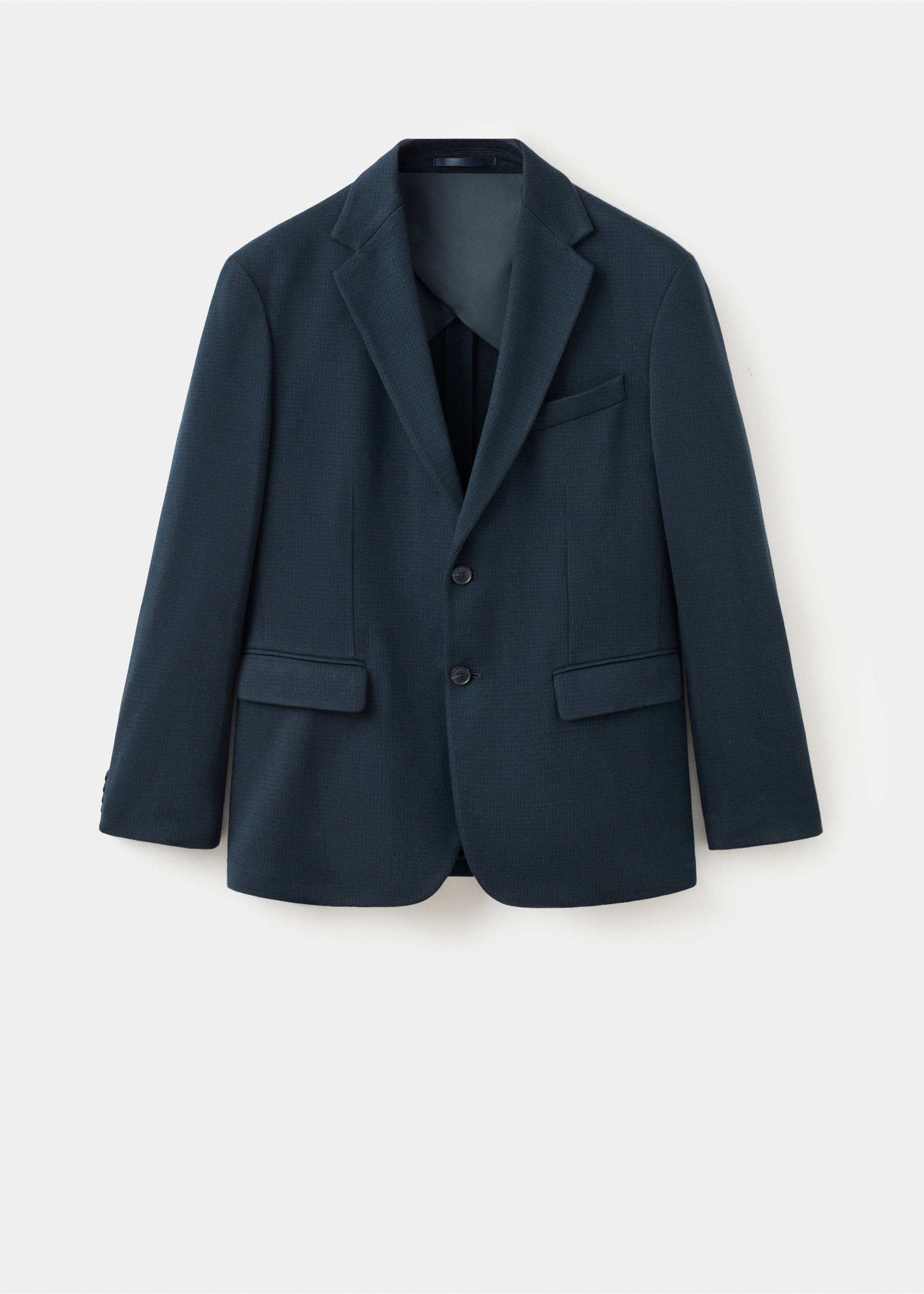 Slim fit microstructure blazer - Article without model, Navy. Ref: 27071263-00.