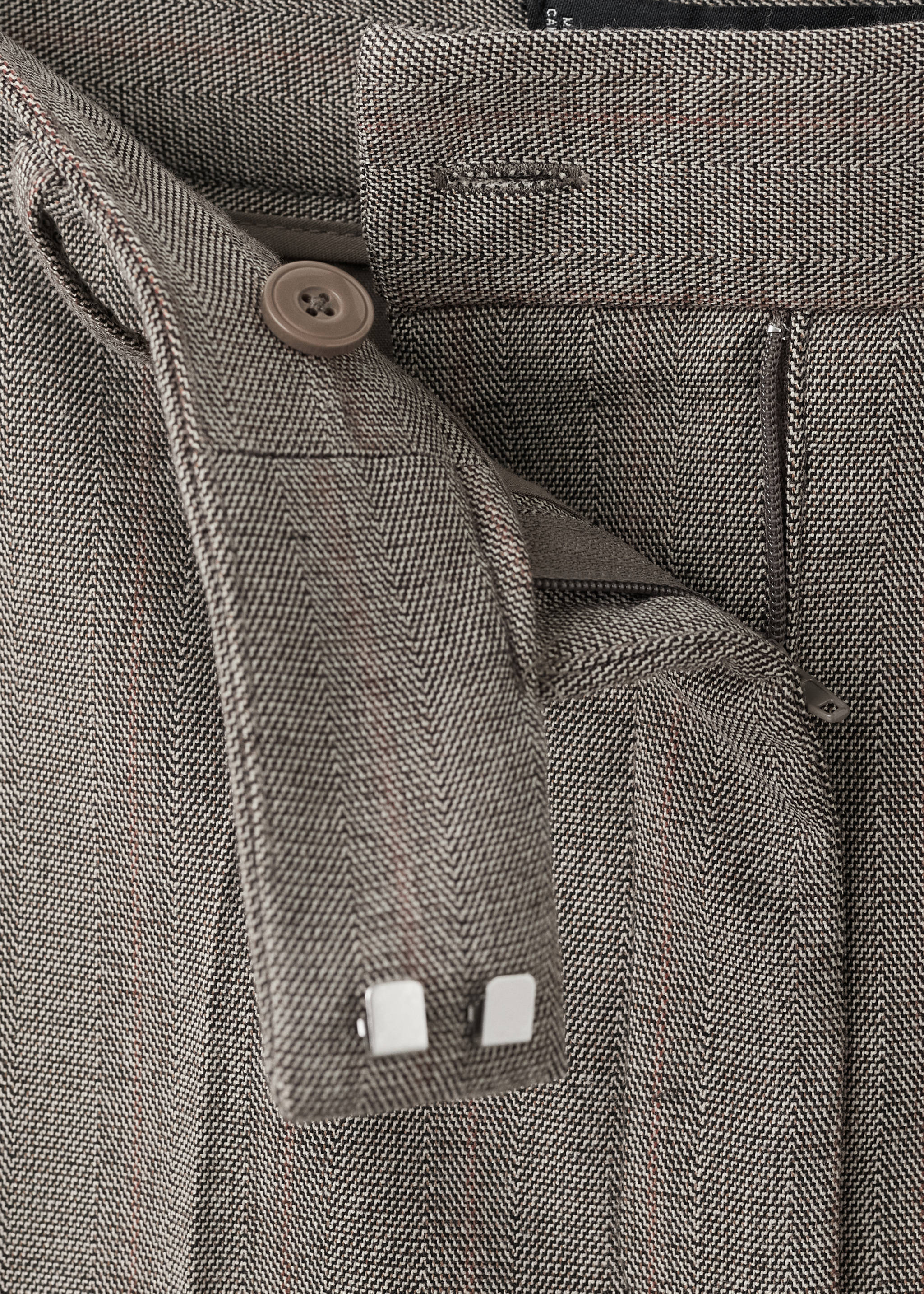 Slim cropped pinstripe trousers - Details of the article 8