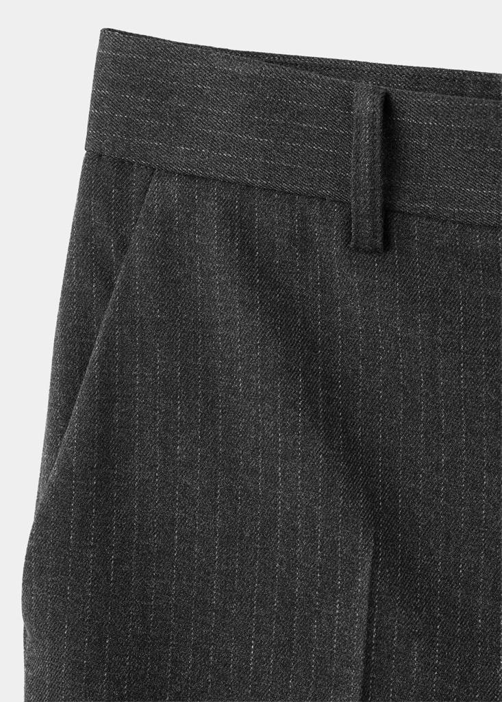 Slim cropped pinstripe trousers — Grey