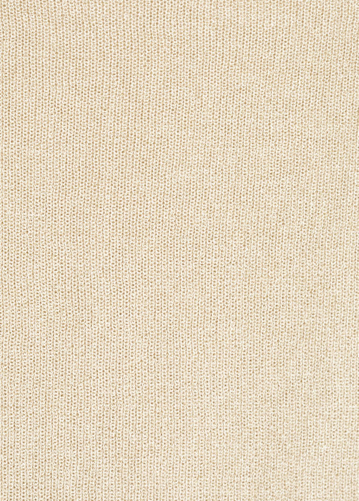 Lurex knitted V-neck top — Gold