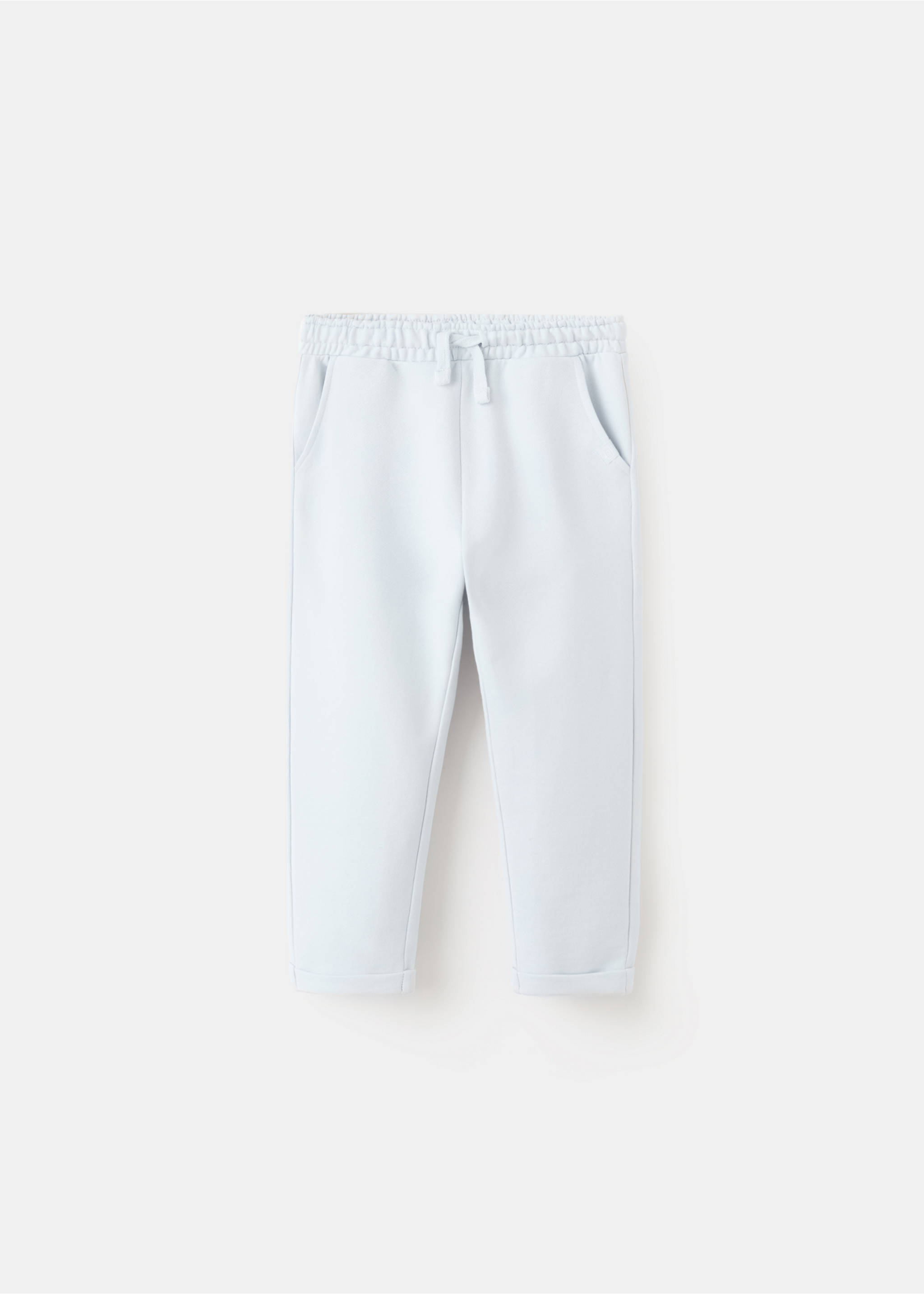 Cotton drawstring joggers - Article without model, Sky Blue. Ref: 27071268-00.