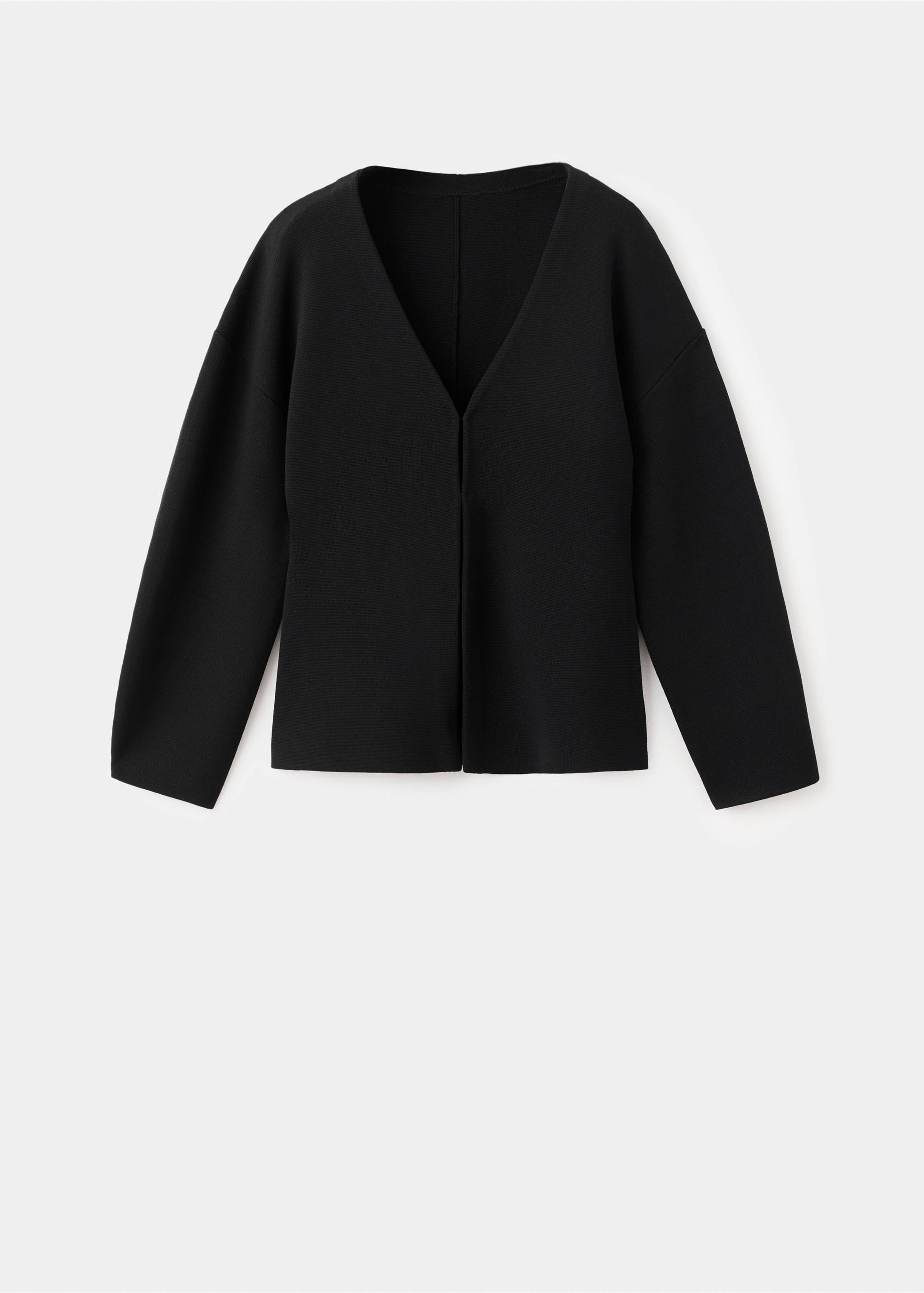 Oversized V-neck cardigan - Article without model, Black. Ref: 27071270-00.