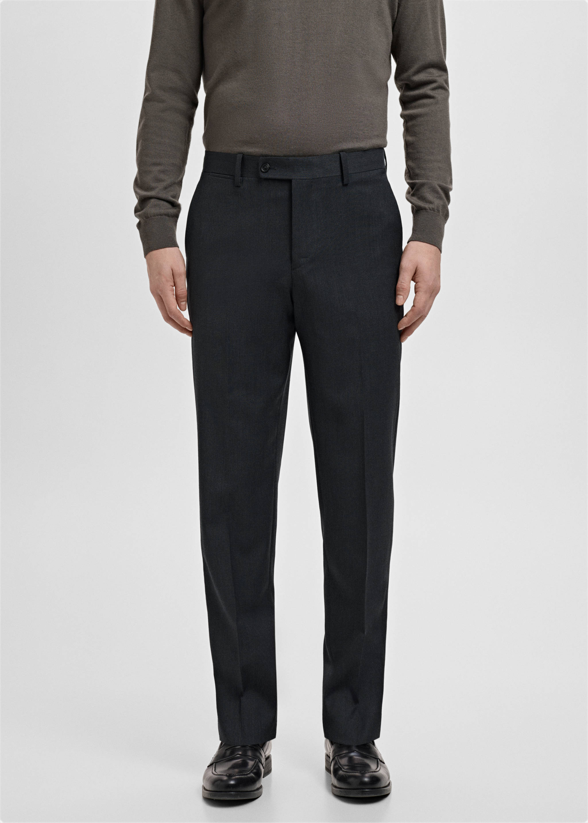 Turin 100% wool suit trousers - Medium plane