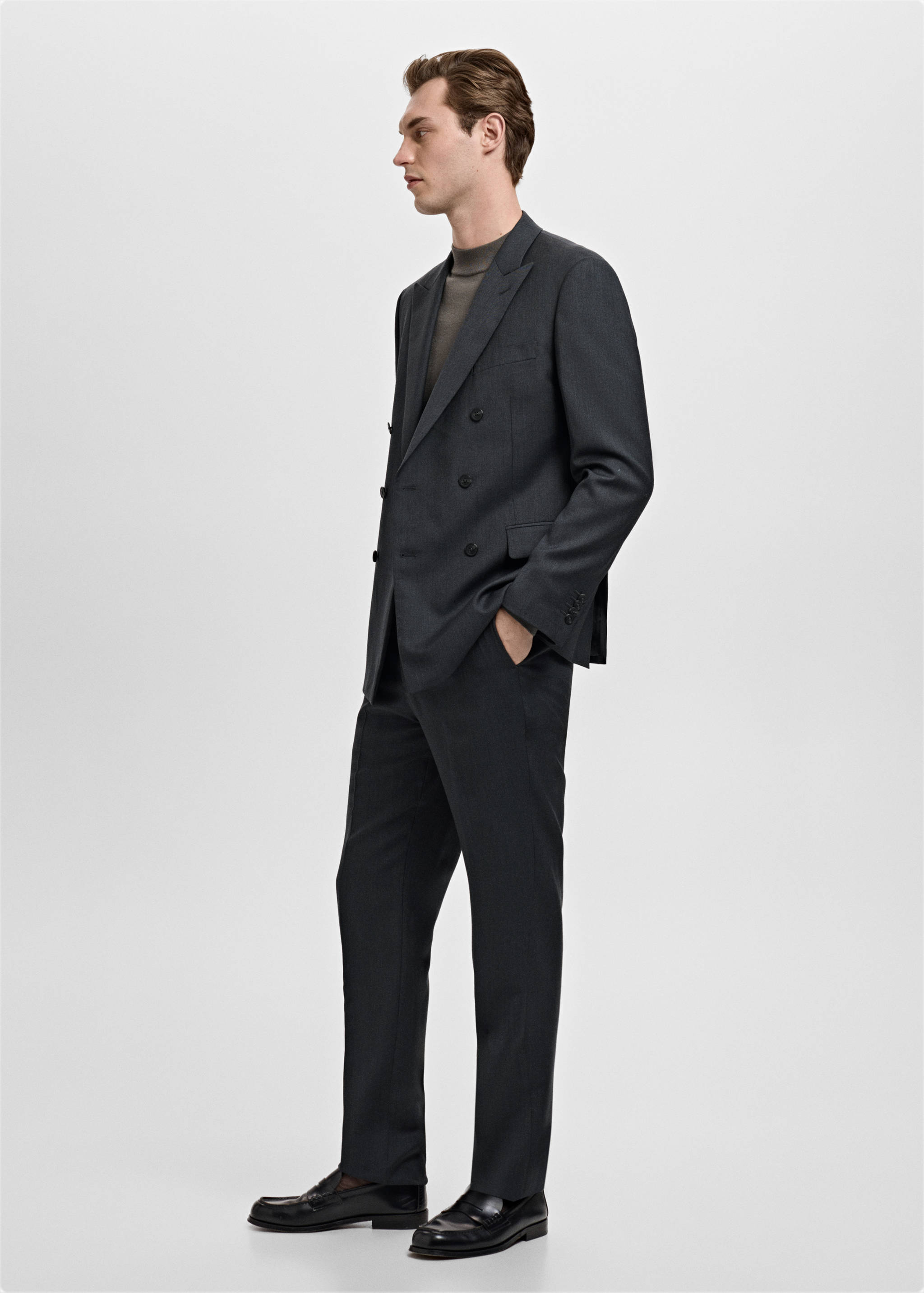 Turin 100% wool suit trousers - Details of the article 2