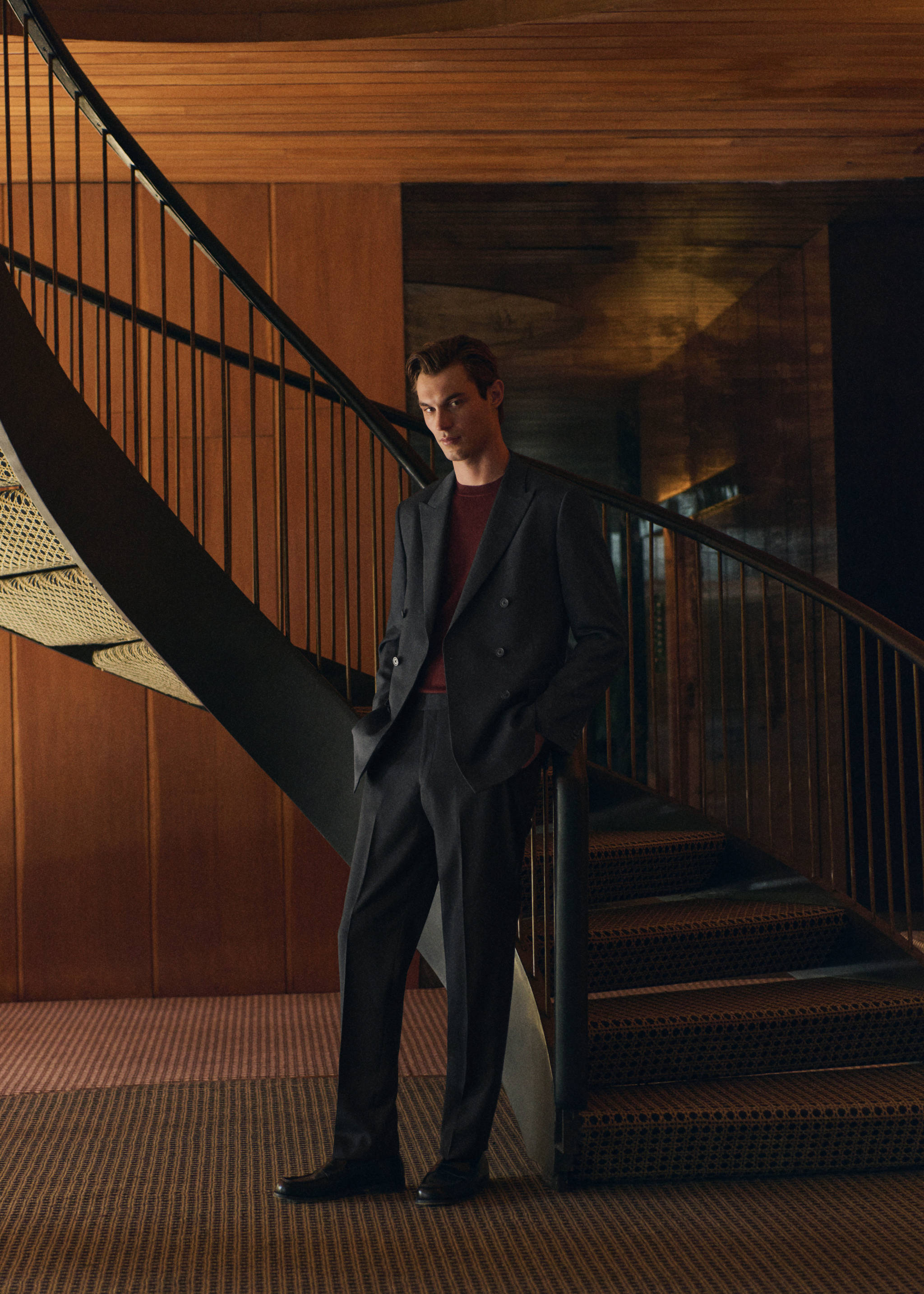 Turin 100% wool suit trousers - Details of the article 5, Grey. Ref: 27071272-00.