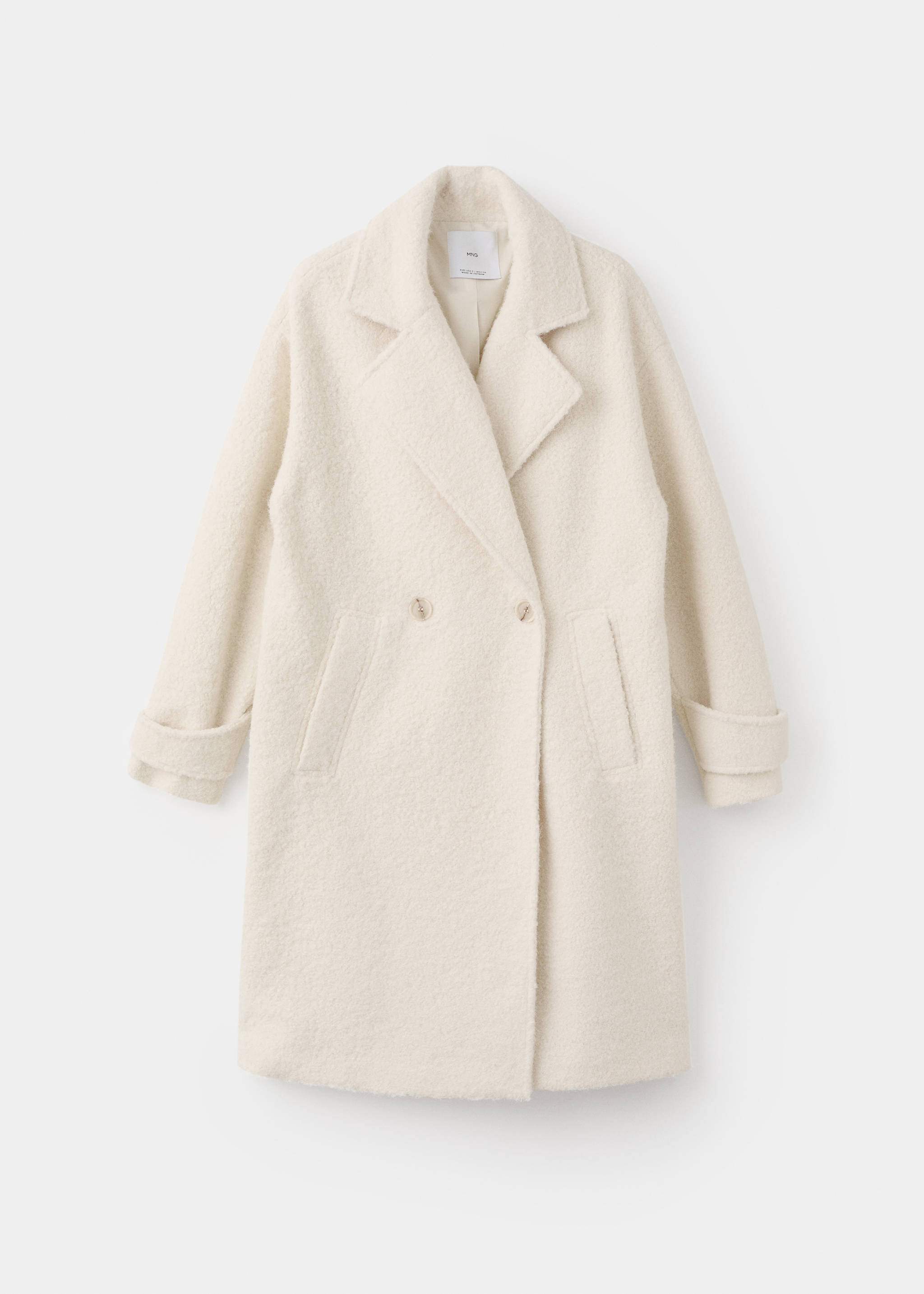Lapels bouclé coat - Article without model