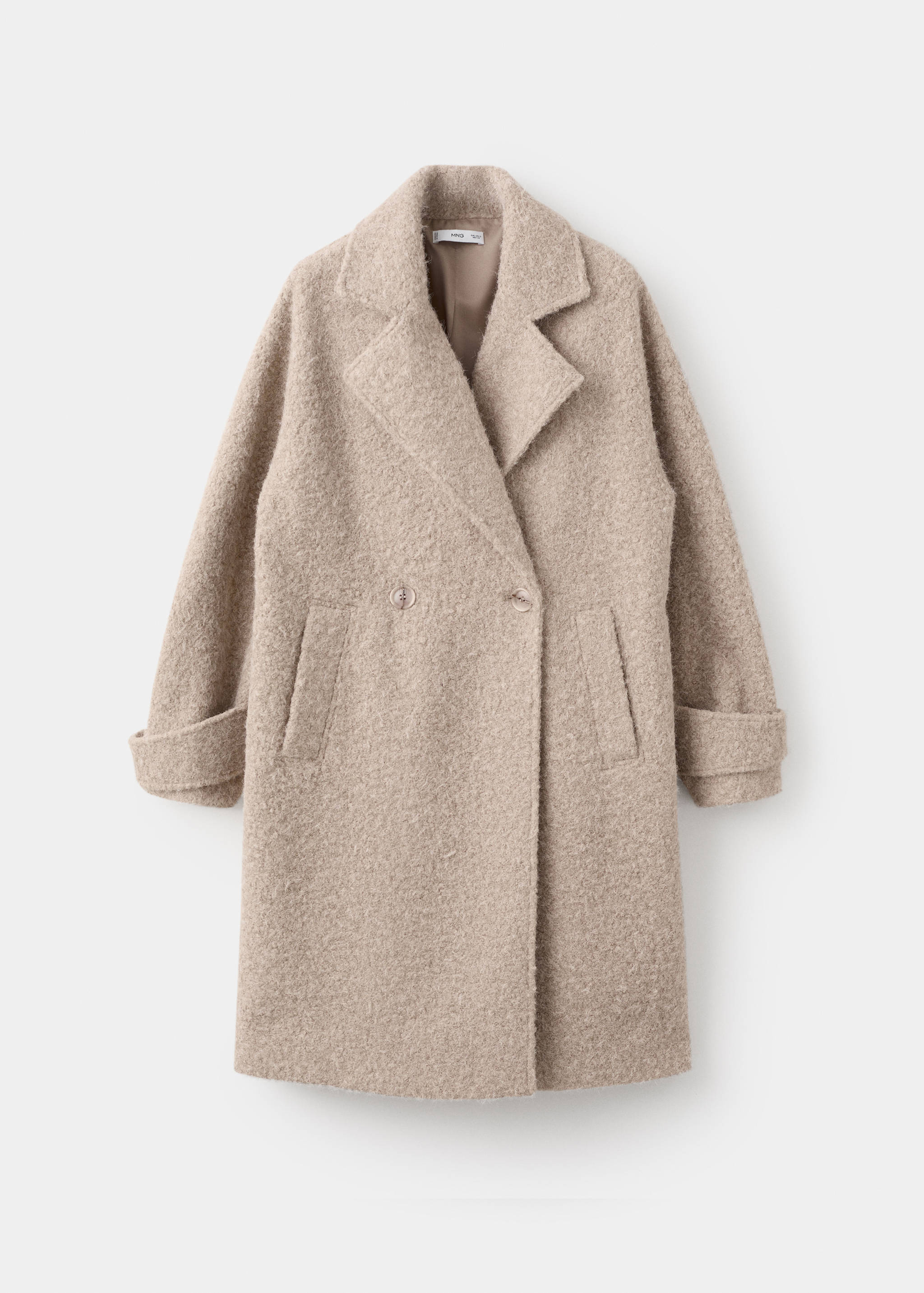 Lapels bouclé coat - Article without model