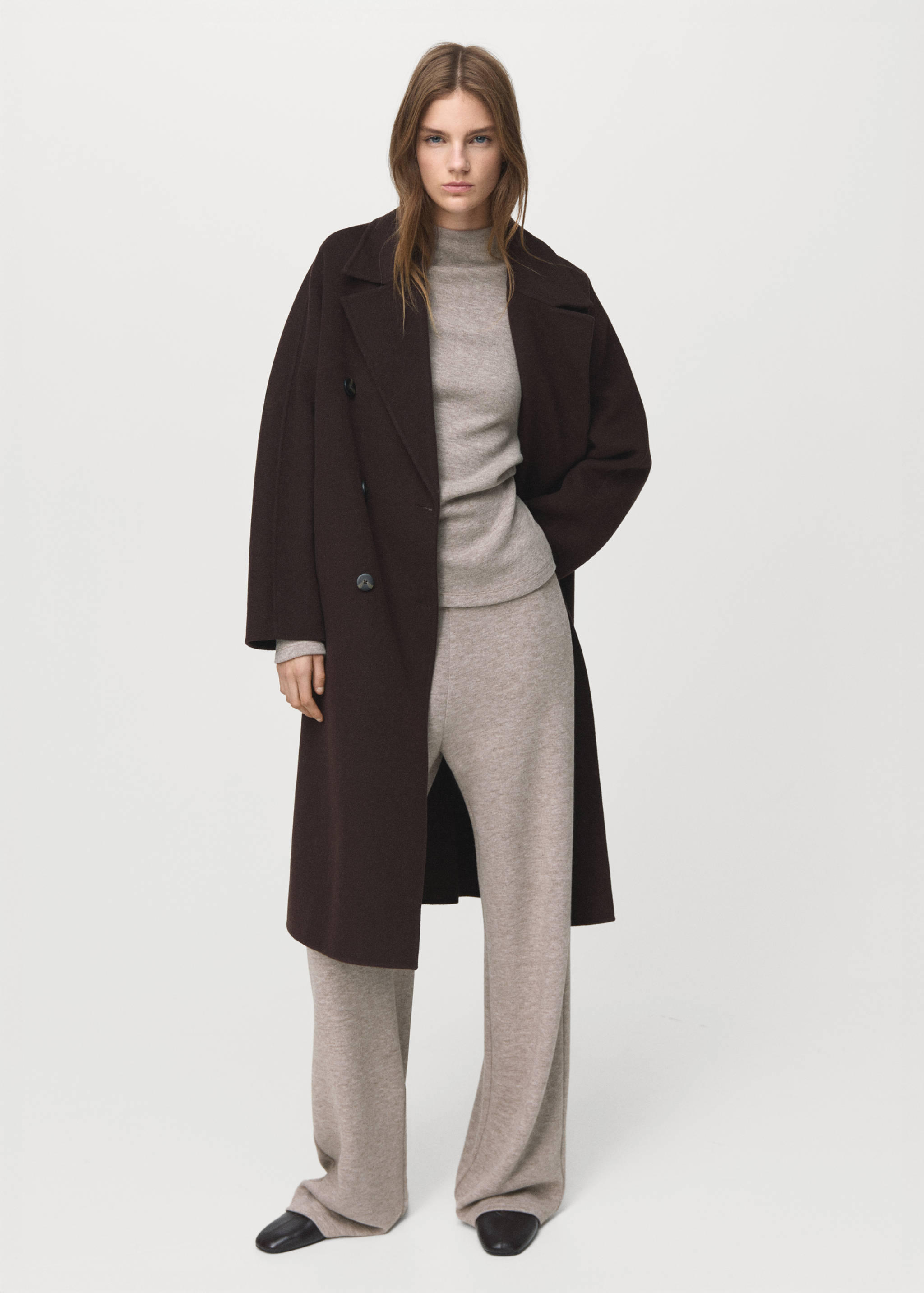 Fine-knit perkins-neck sweatshirt - General plane