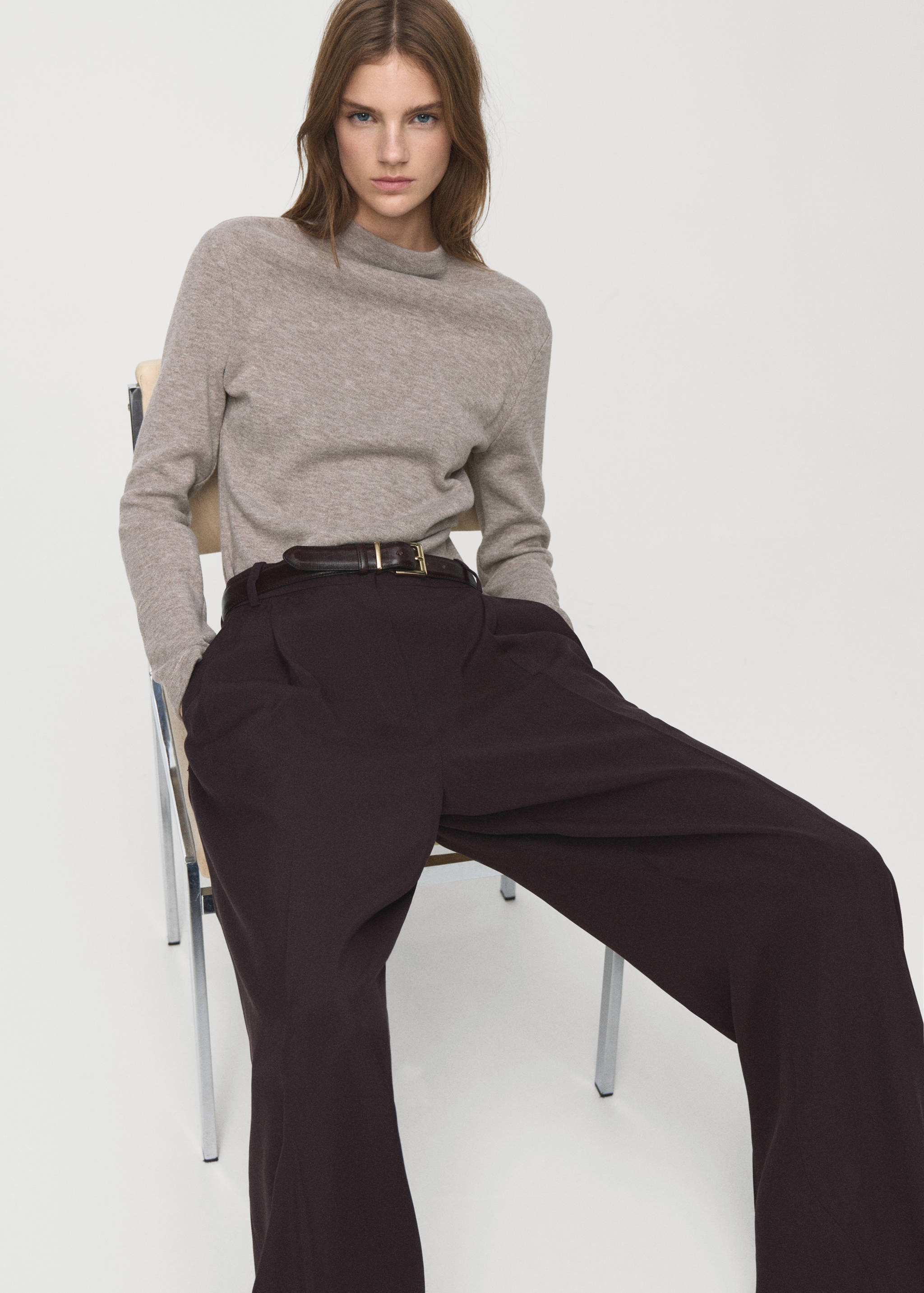 Fine-knit perkins-neck sweatshirt - Details of the article 2