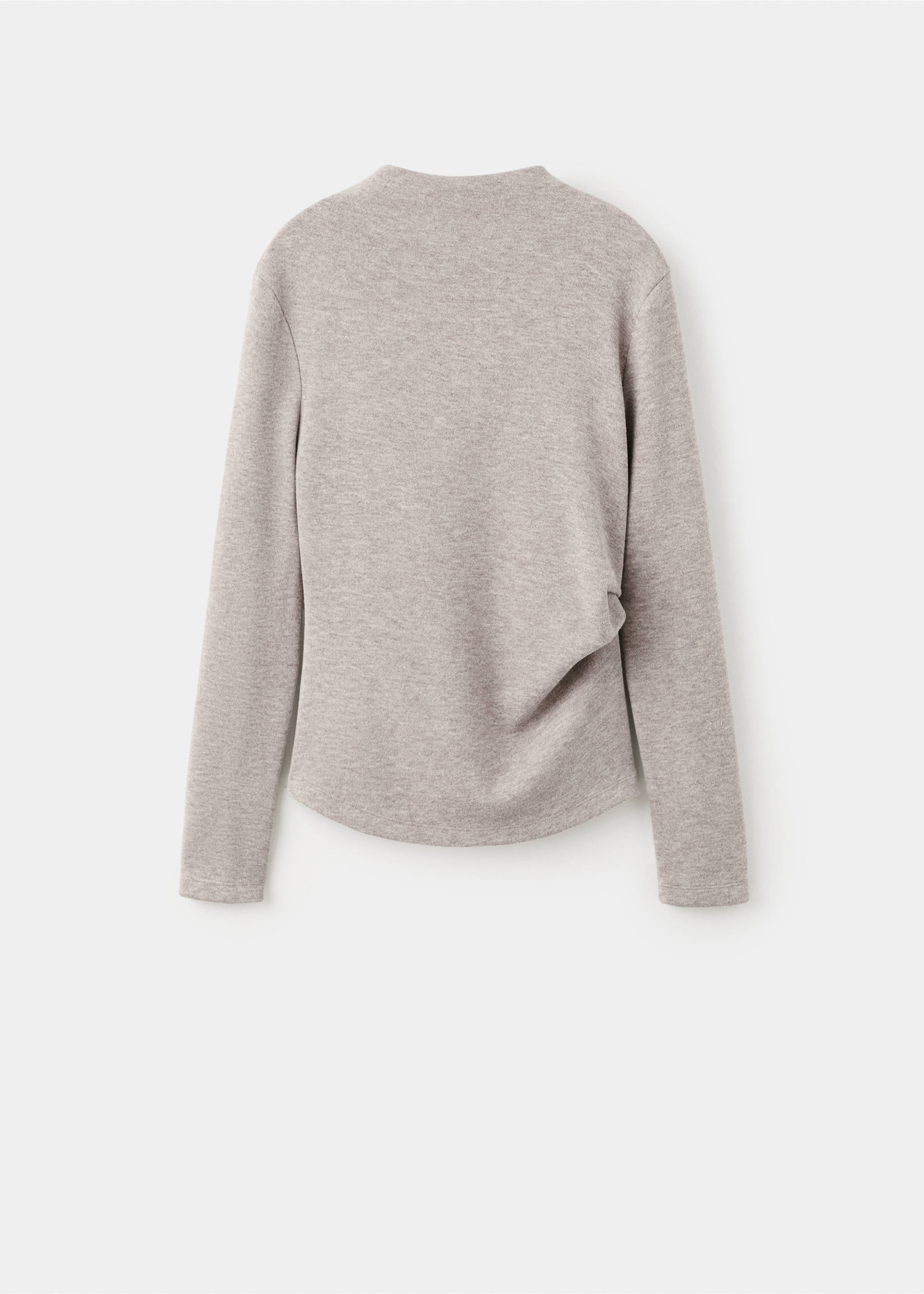 Fine-knit perkins-neck sweatshirt - Article without model, Medium Brown. Ref: 27071274-00.