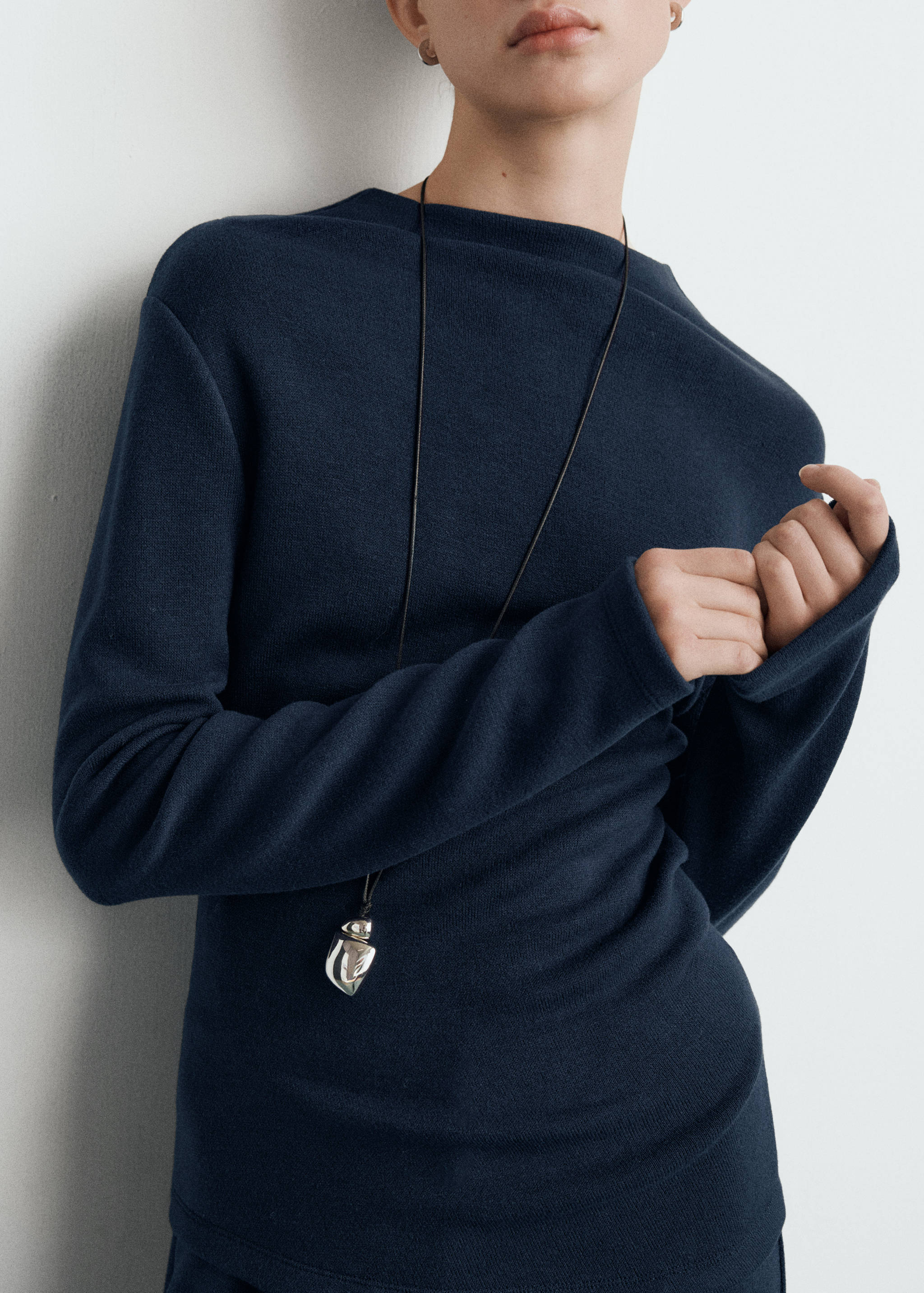 Fine-knit perkins-neck sweatshirt - Details of the article 6