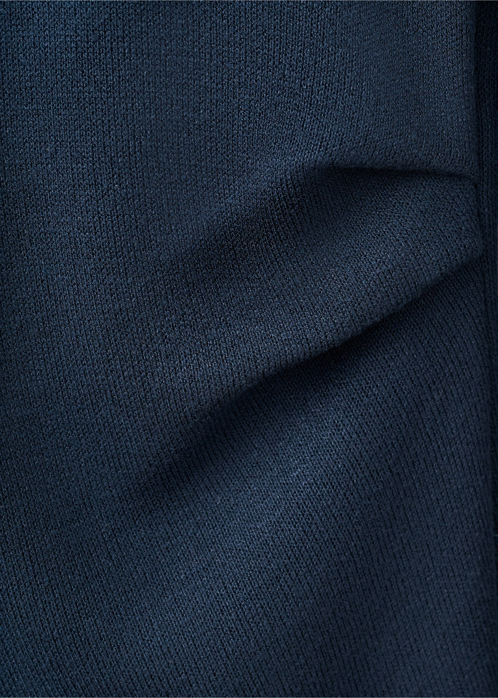 Fine-knit perkins-neck sweatshirt - Details of the article 8, Navy. Ref: 27071274-00.