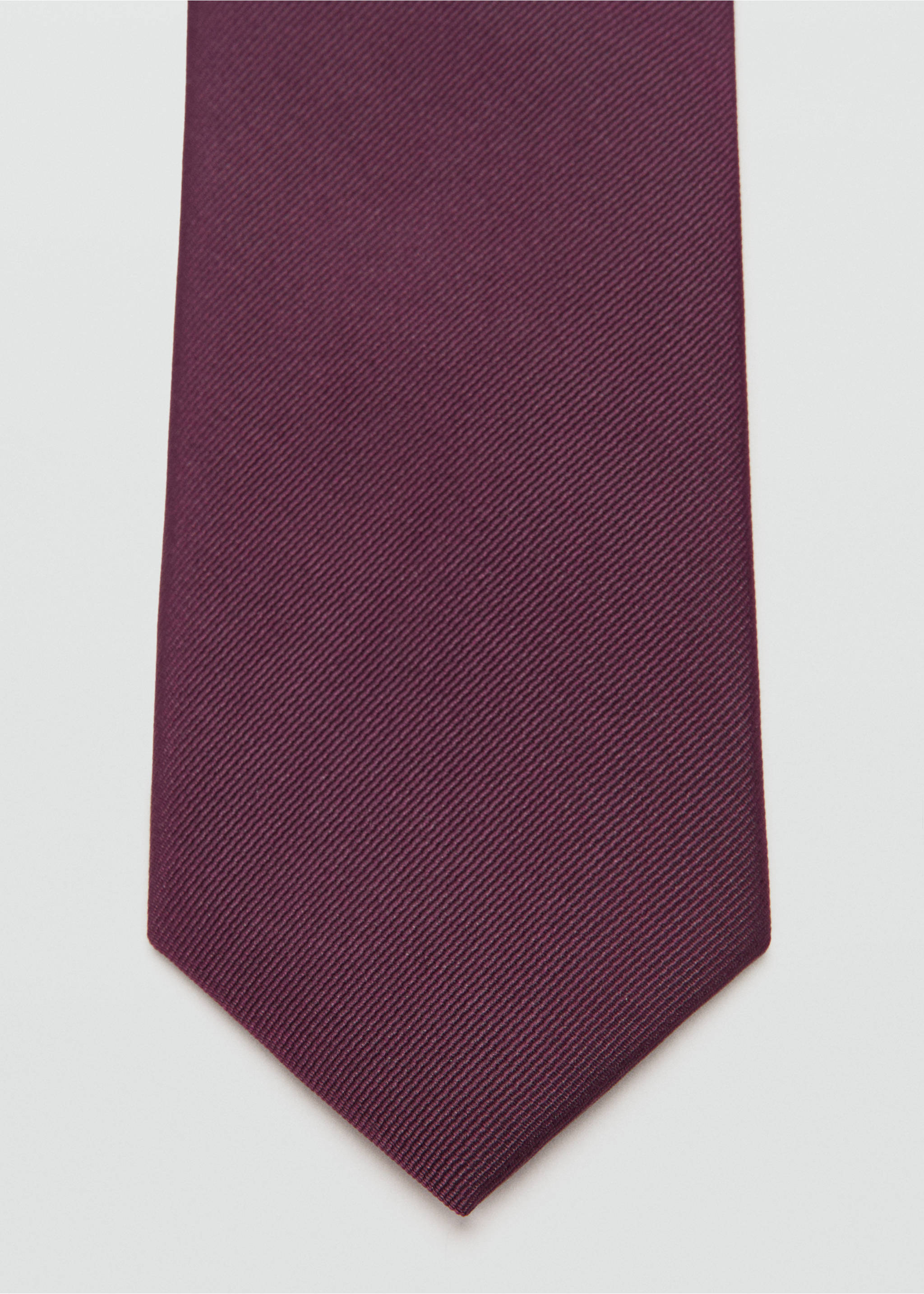 Smooth micro-structured tie - Details of the article 1, Burgundy. Ref: 27071276-00.