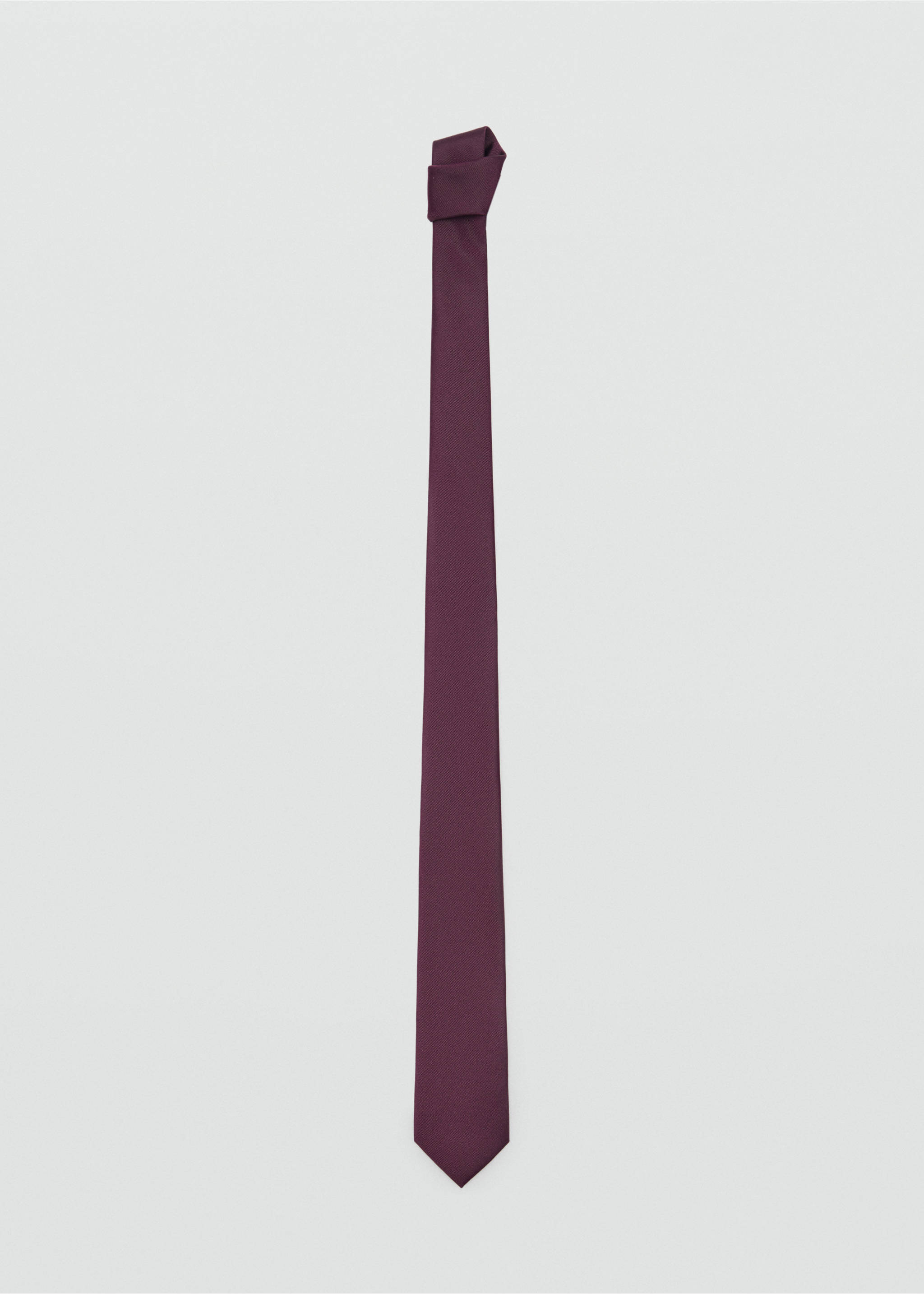 Smooth micro-structured tie - Article without model, Burgundy. Ref: 27071276-00.