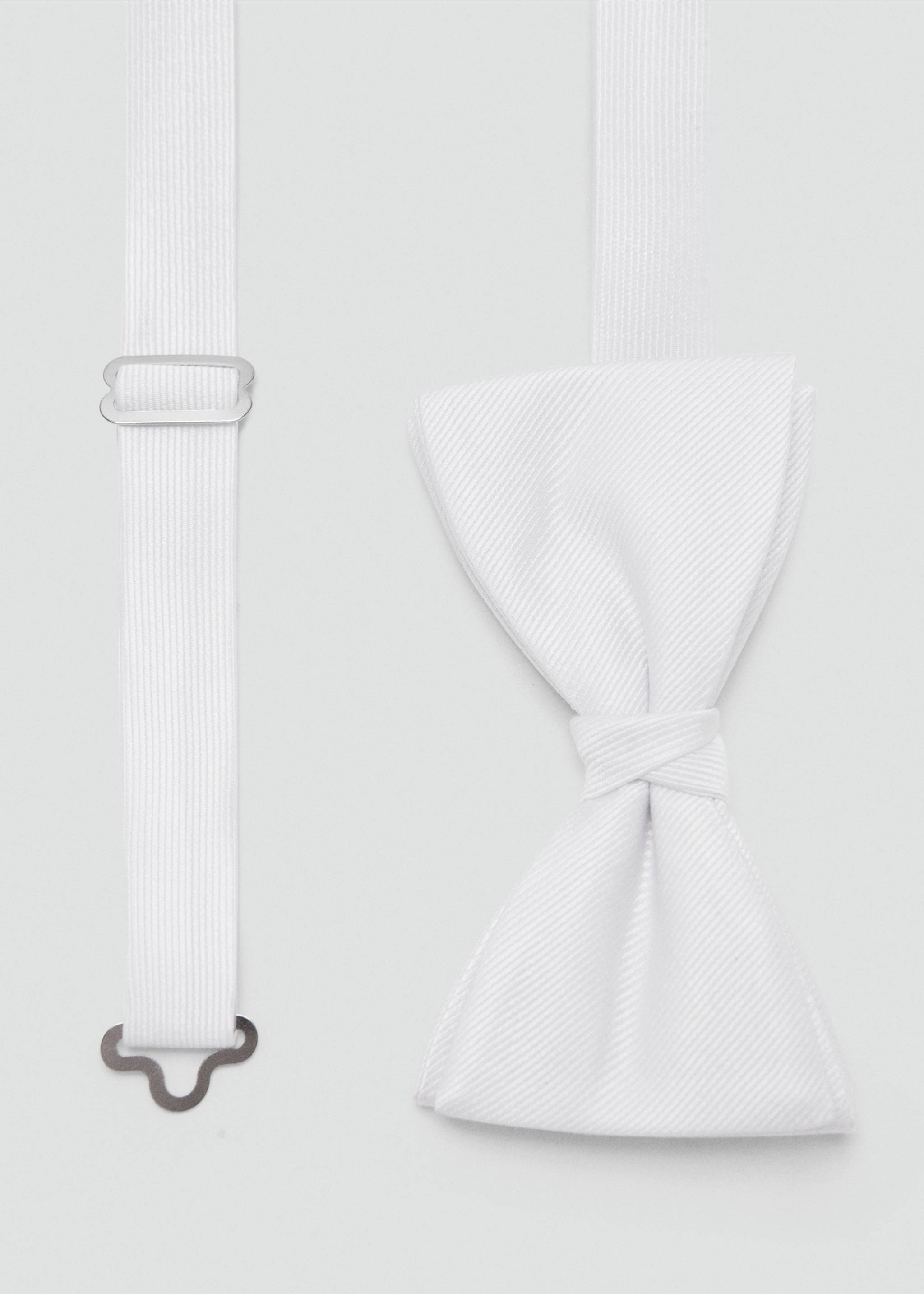 Pajarita clásica microestructura - Plano medio, Blanco. Ref: 27071277-00.