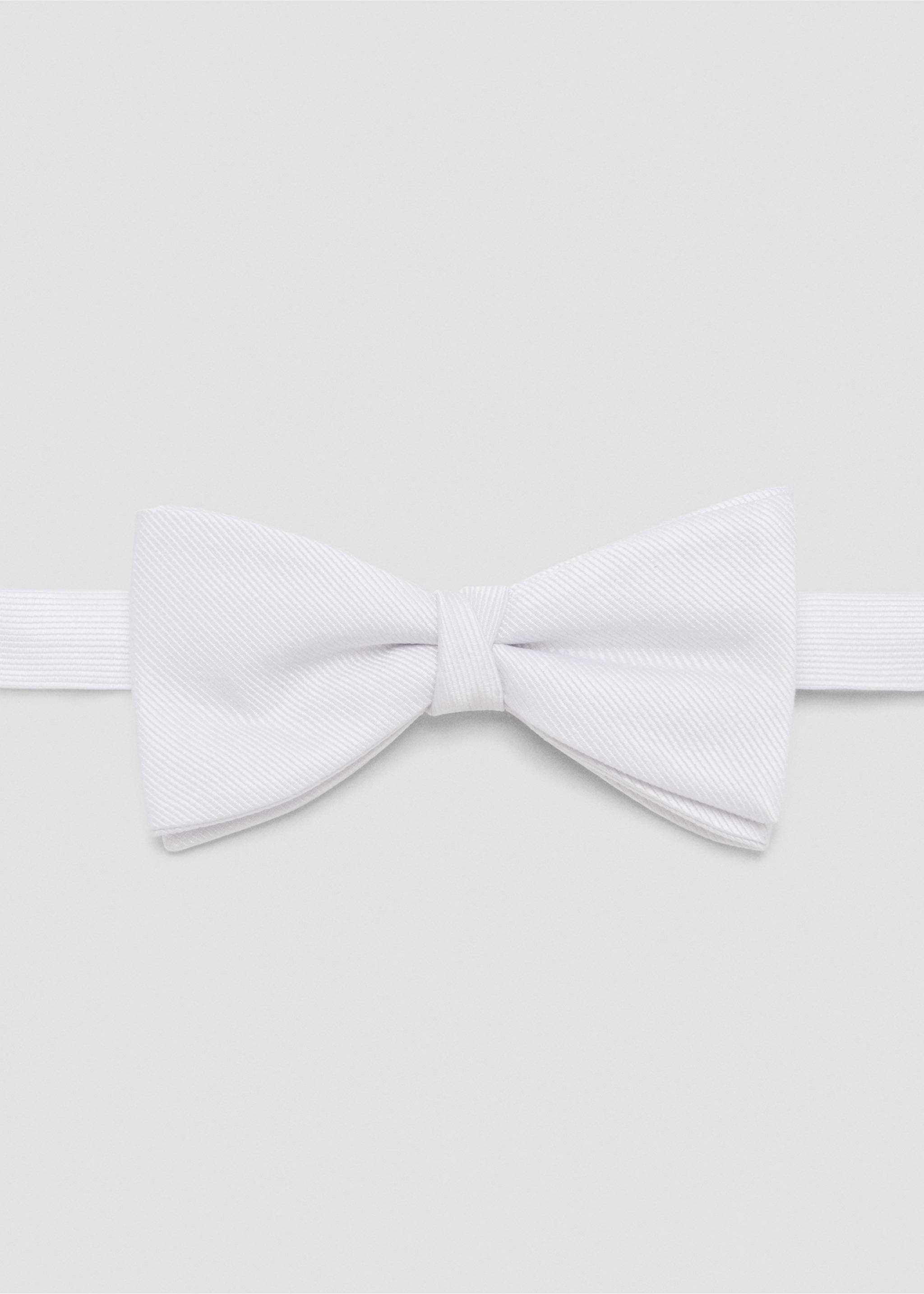 Classic bow tie with microstructure - Article without model, White. Ref: 27071277-00.