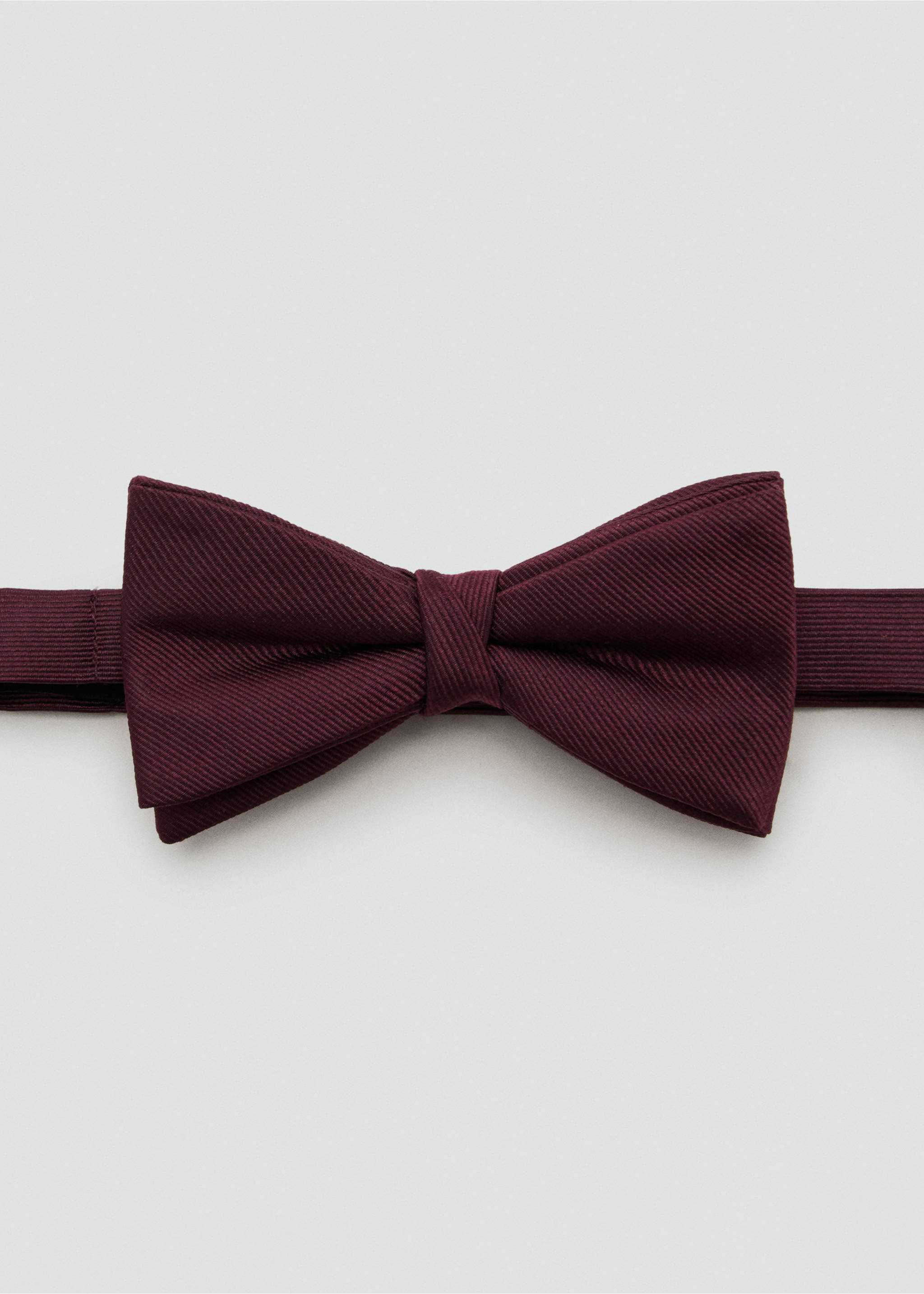 Classic bow tie with microstructure - Article without model, Burgundy. Ref: 27071277-00.