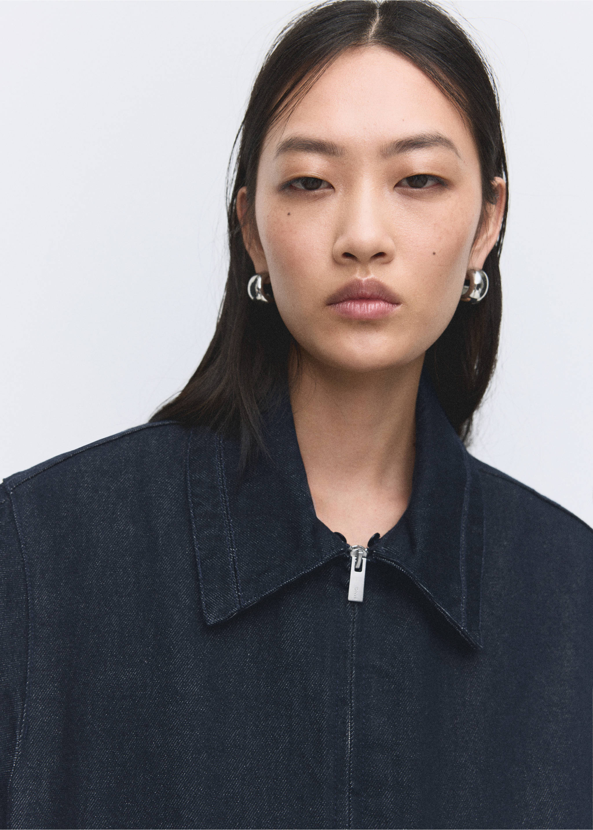 Chaqueta denim cuello pelo - Detalle del artículo 1, Azul. Ref: 27071278-00.