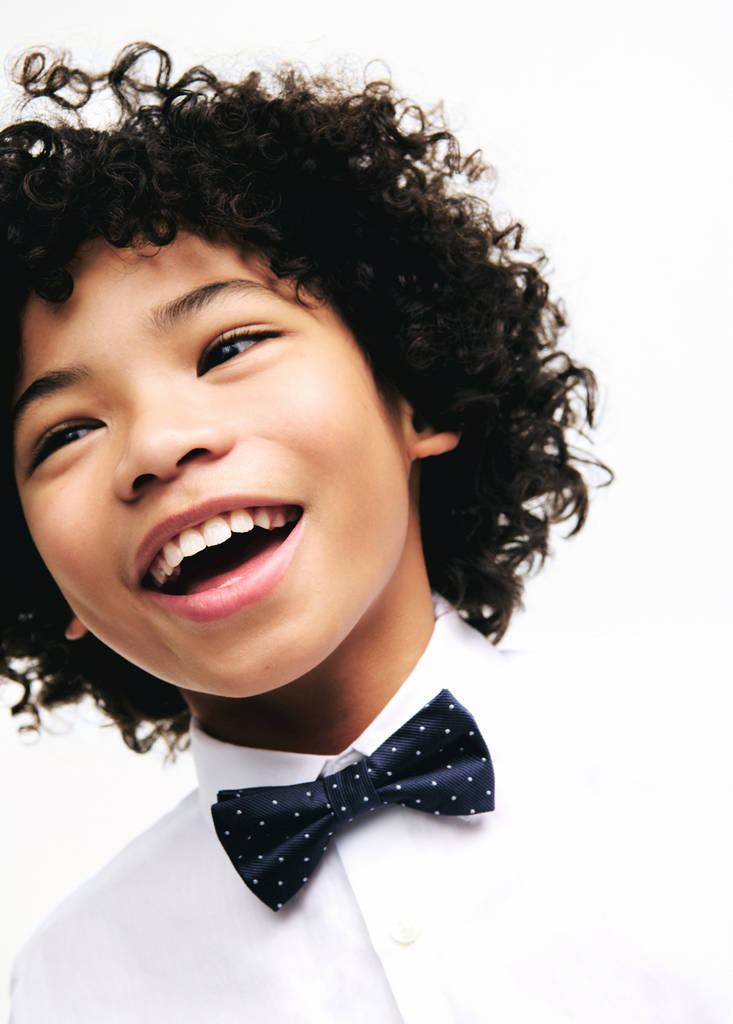 Polka-dots bow tie — Navy