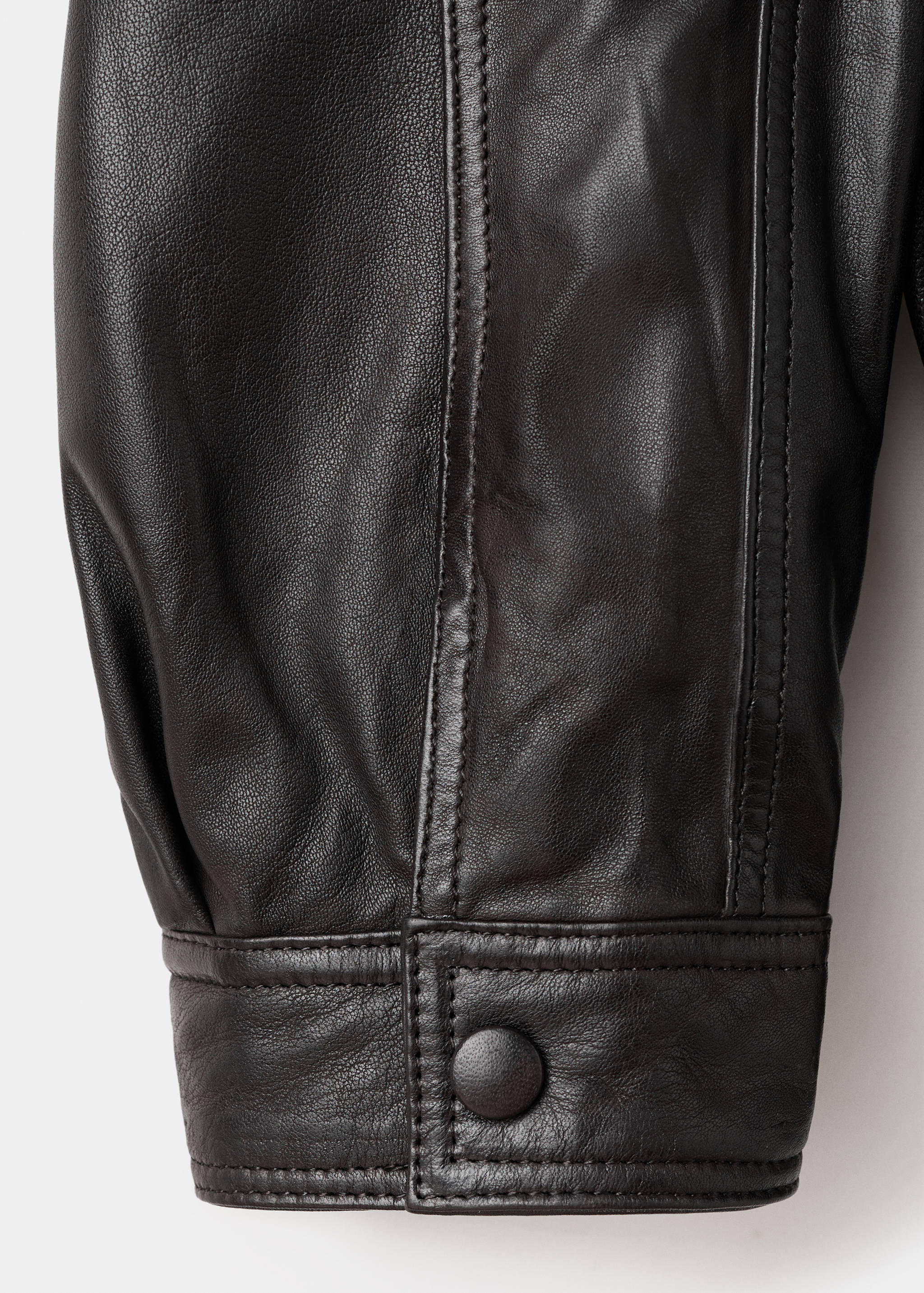 Oversized leather jacket - Details of the article 0