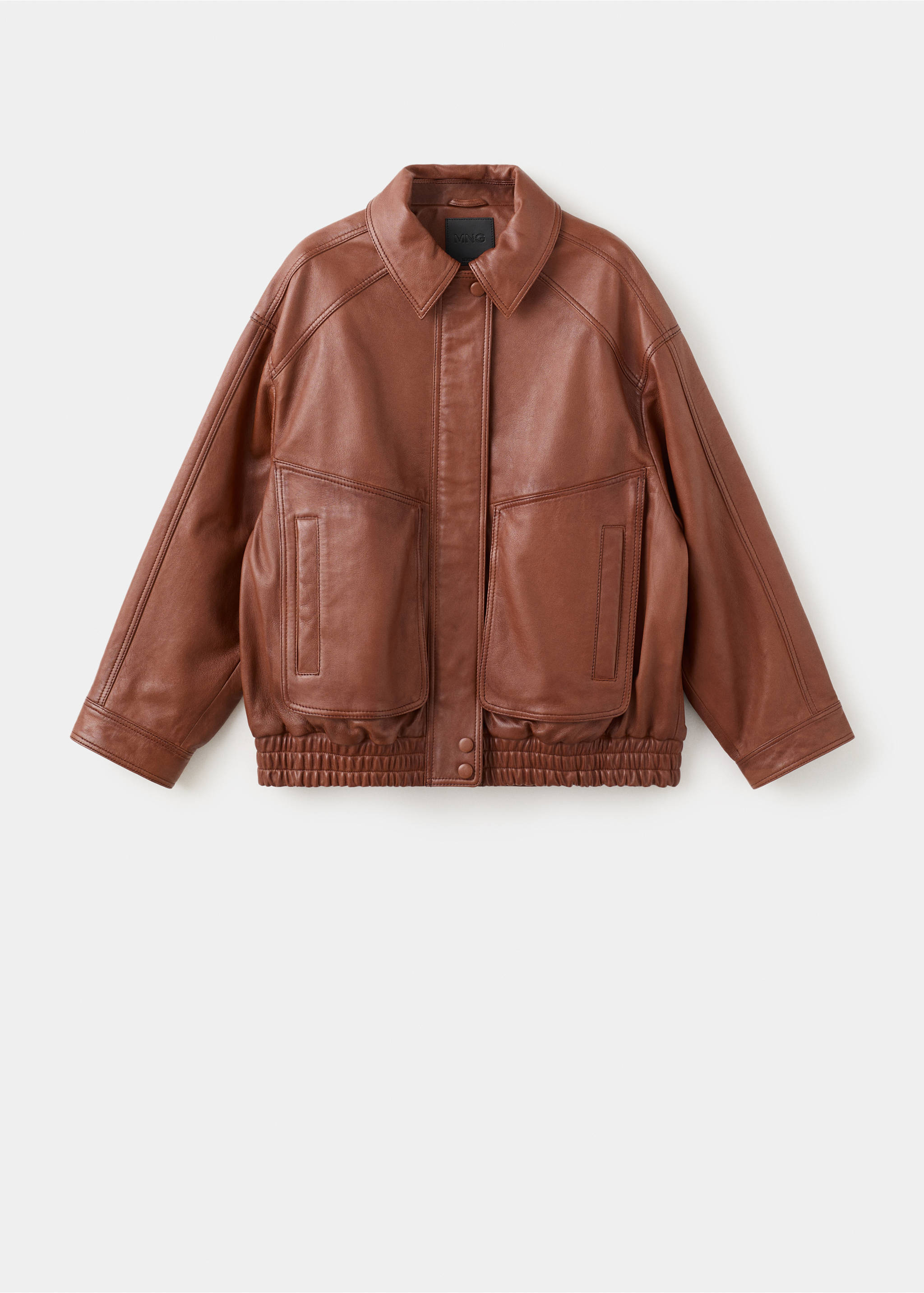 Chaqueta piel oversize - Artículo sin modelo, Cognac. Ref: 27071285-00.