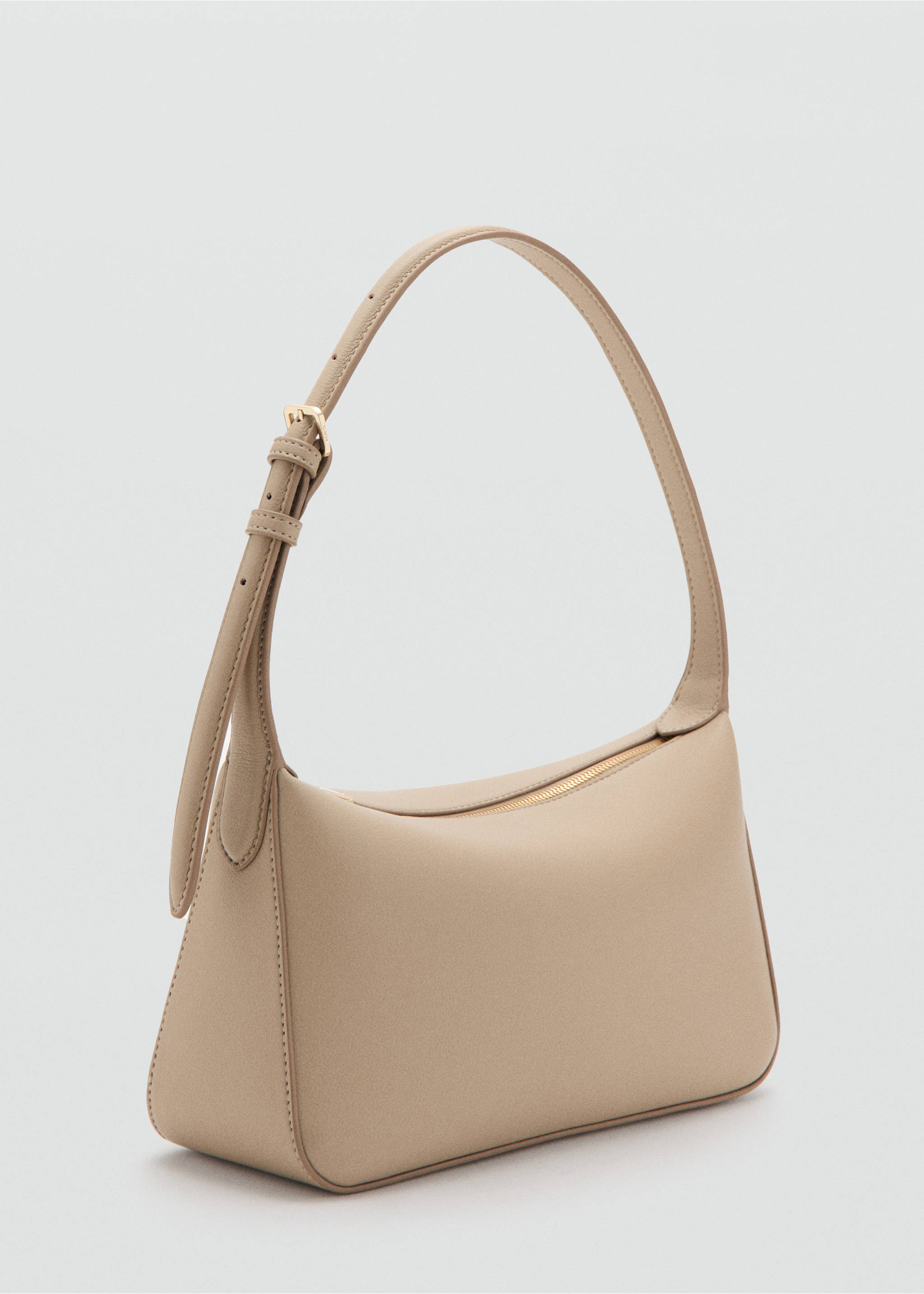 Faux-leather shoulder bag - Medium plane, Beige. Ref: 27071286-00.