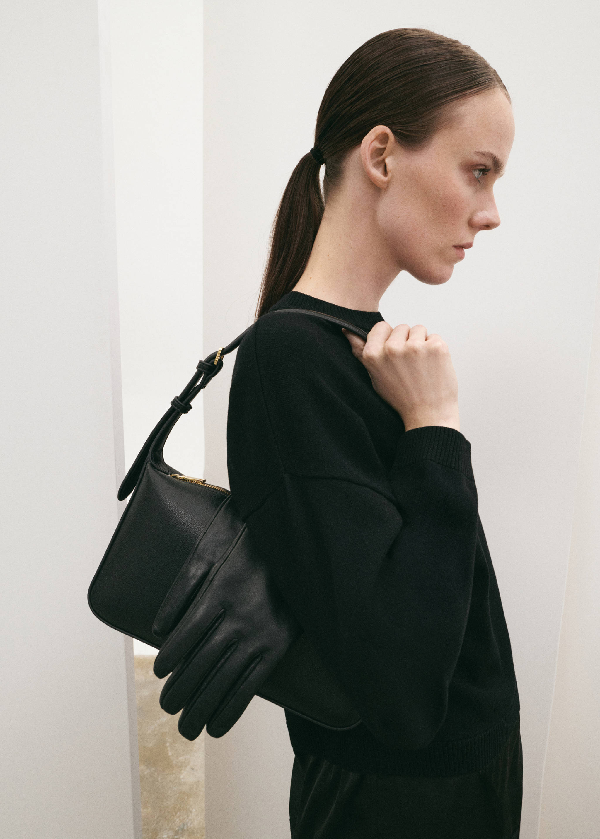 Faux-leather shoulder bag - General plane