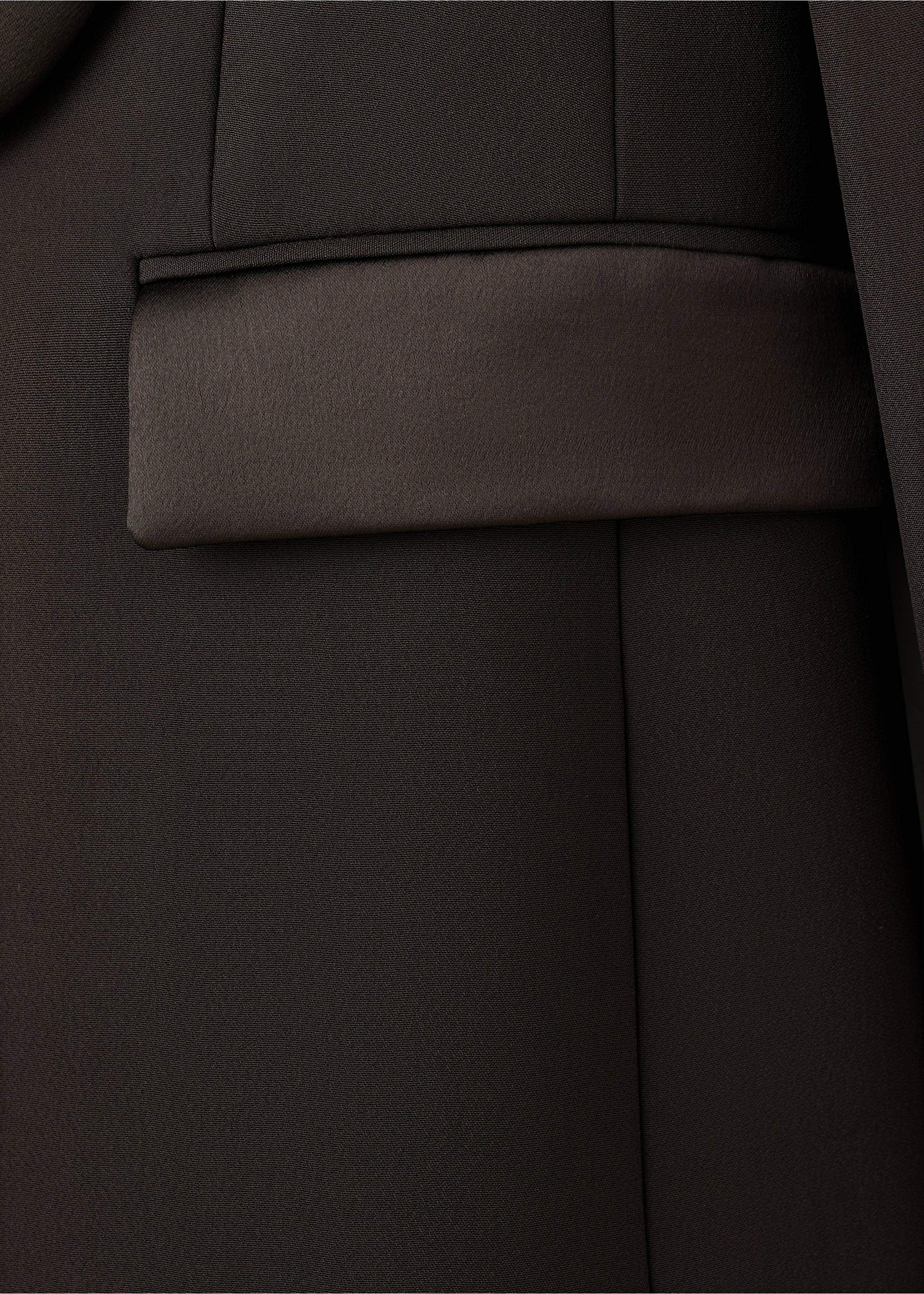 Blazer solapas satinadas - Detalle del artículo 0, Marrón. Ref: 27071287-00.