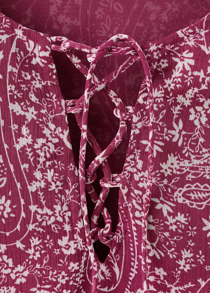 Paisley print blouse — Maroon