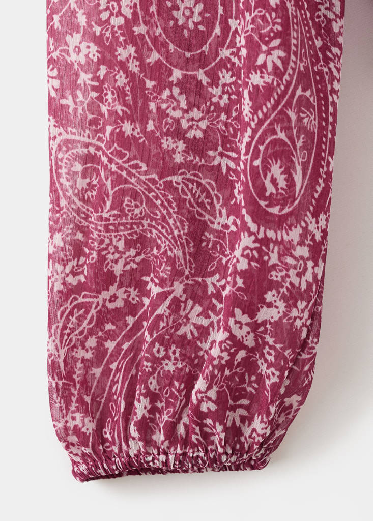 Paisley print blouse — Maroon