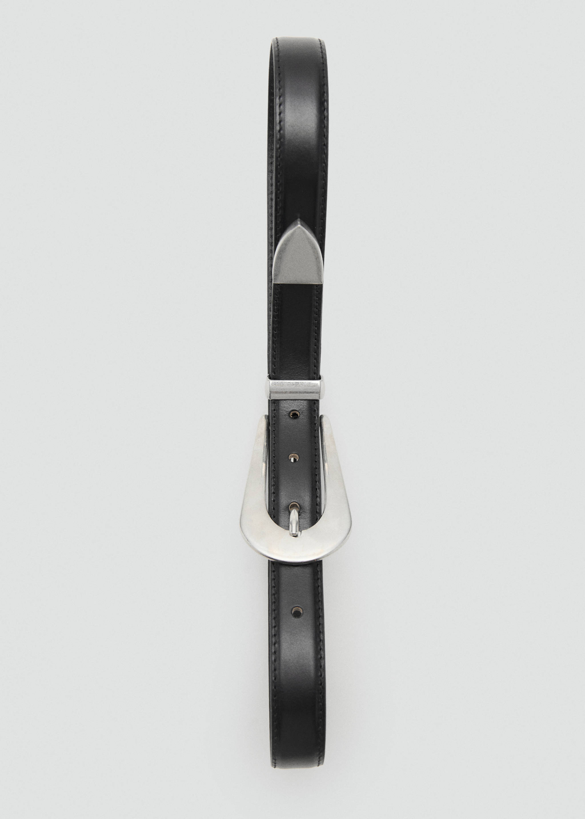 Leather belt with oval buckle - Details of the article 2