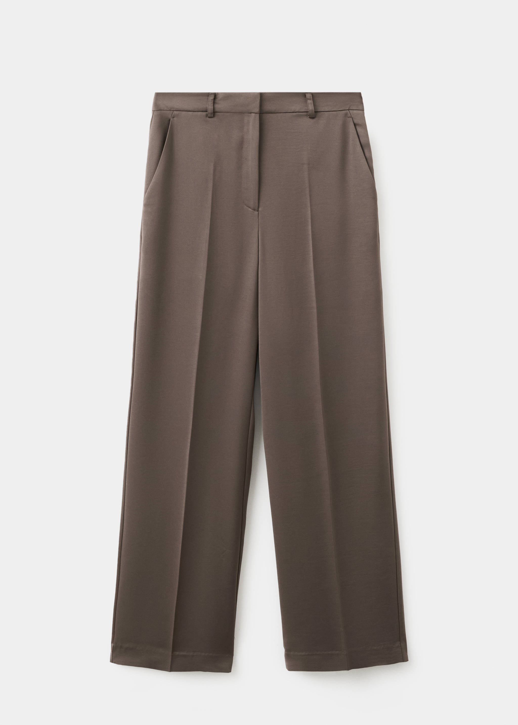 Satin straight-fit trousers - Article without model